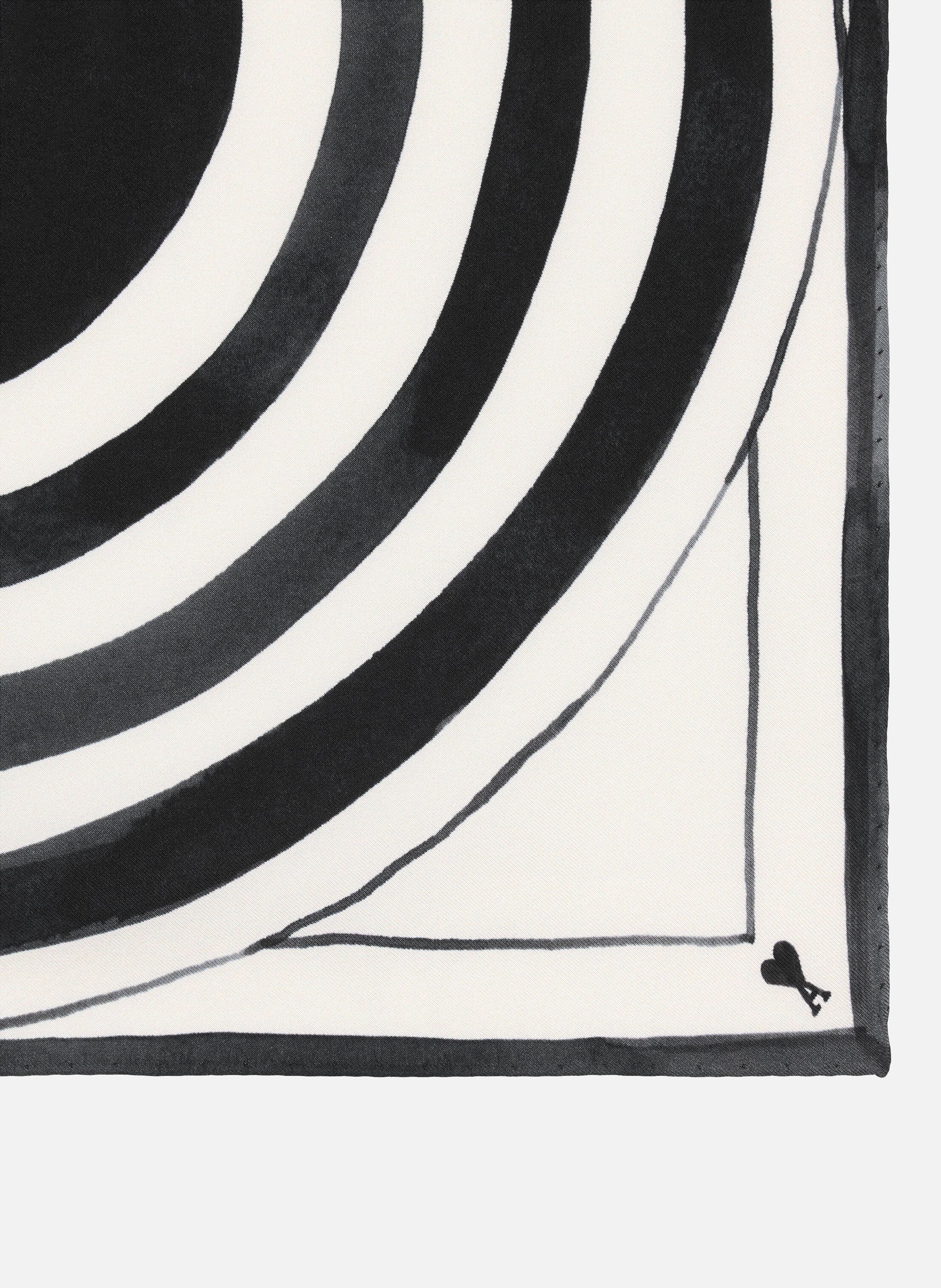 Foulard place des victoires unisexe en soie AMI PARIS Noir