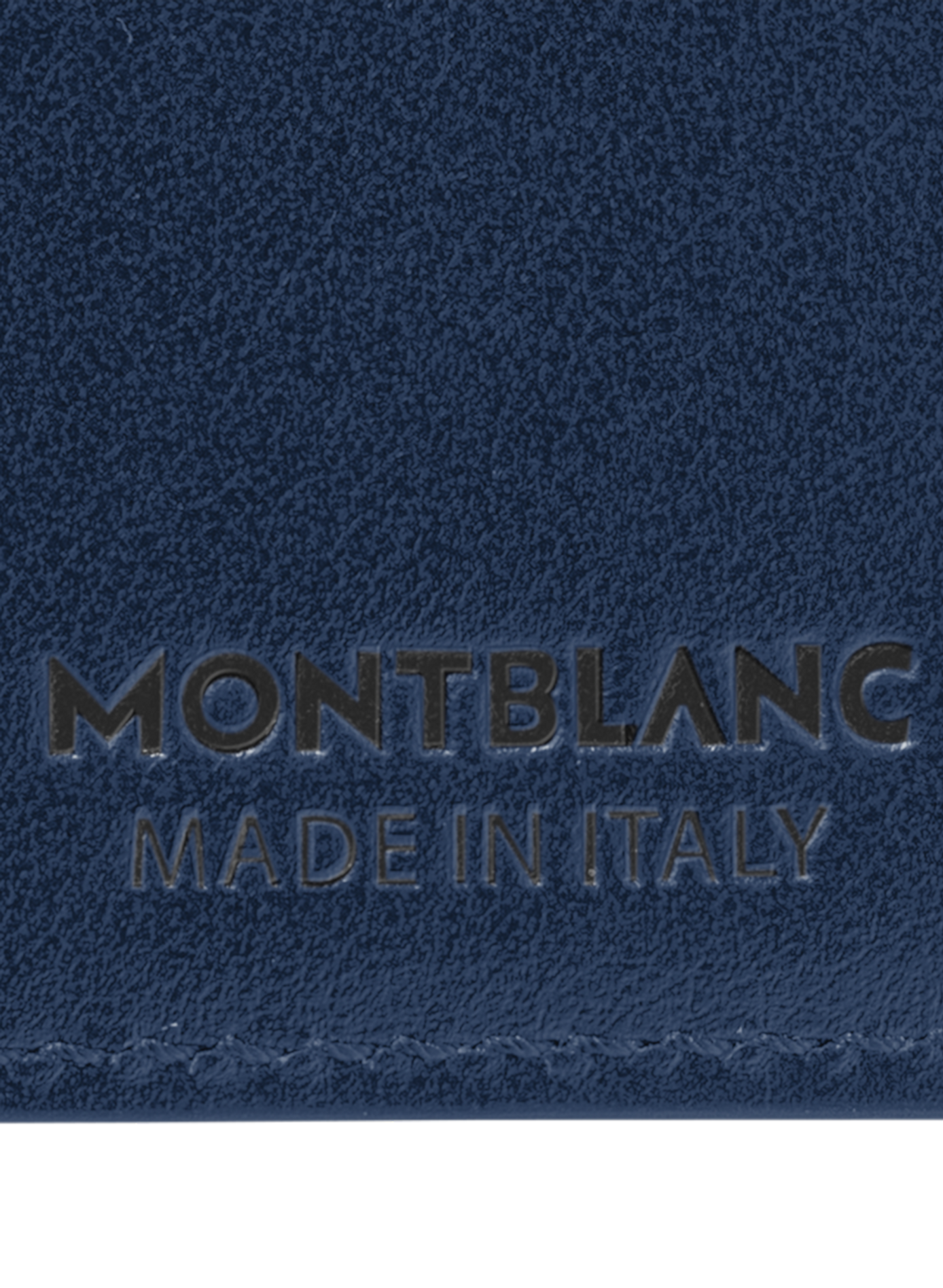 Textured leather wallet MONTBLANC Blue