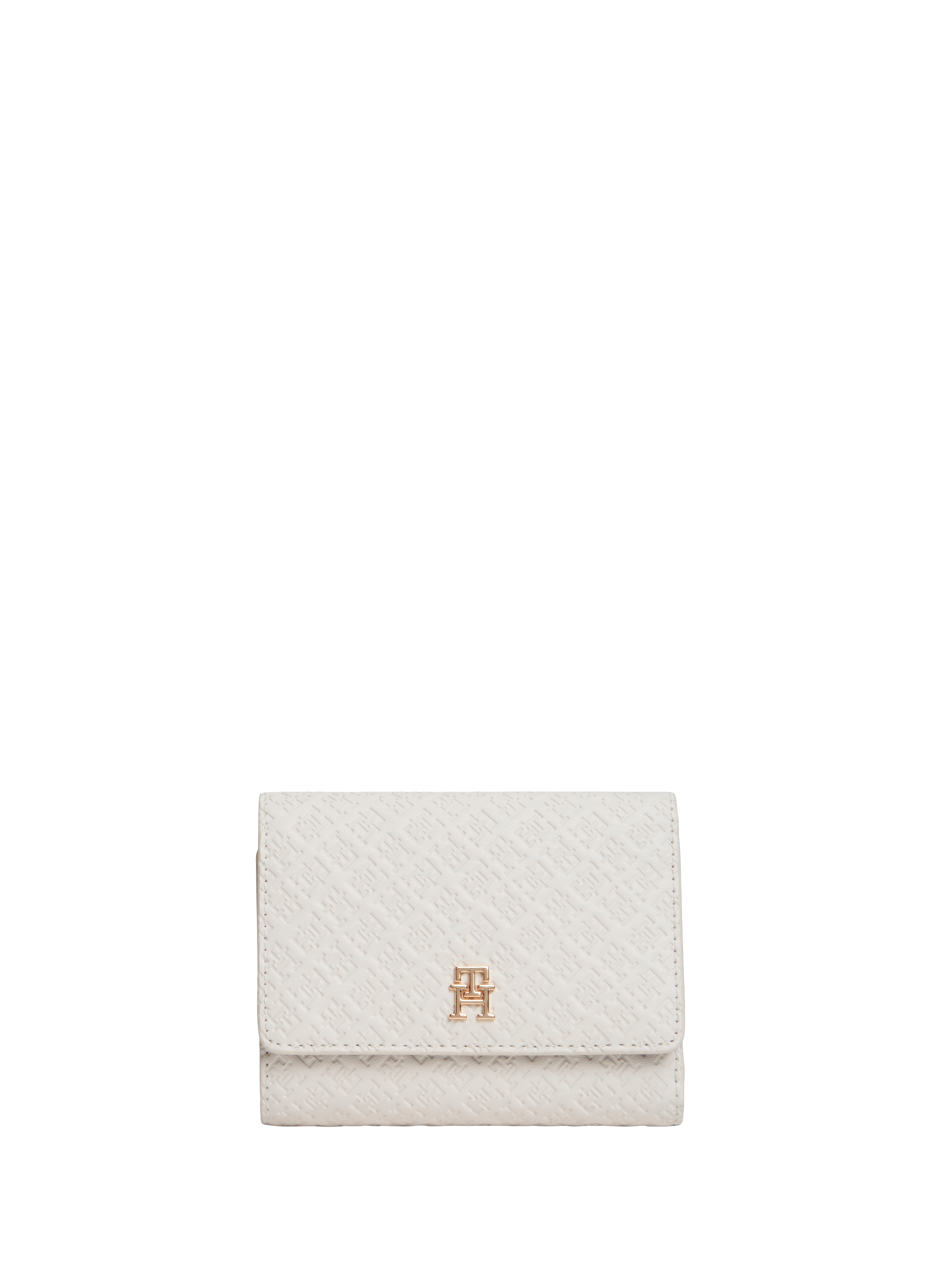 Three-fold monogram wallet TOMMY HILFIGER Beige