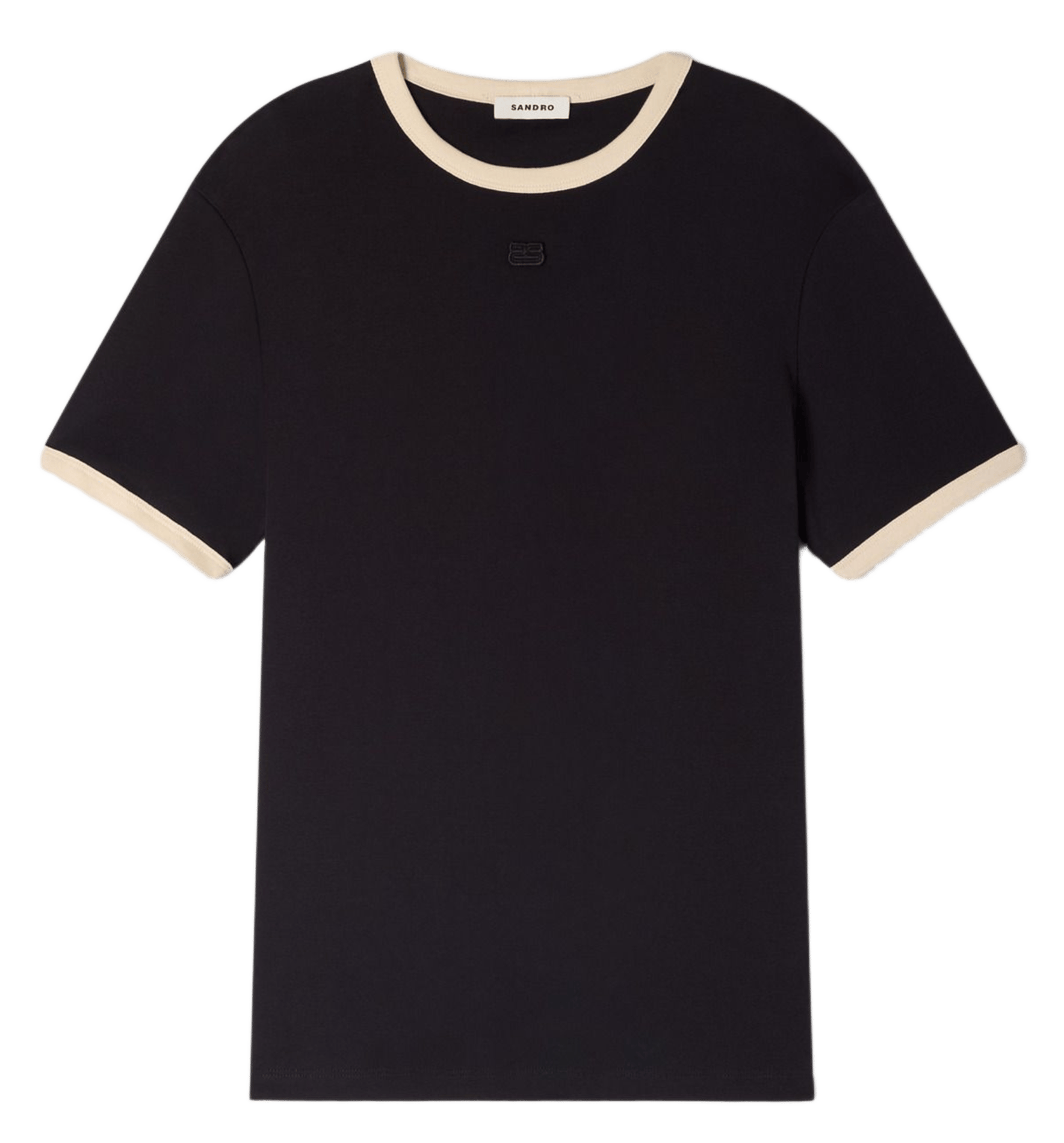Tee-shirt droit en coton SANDRO Noir