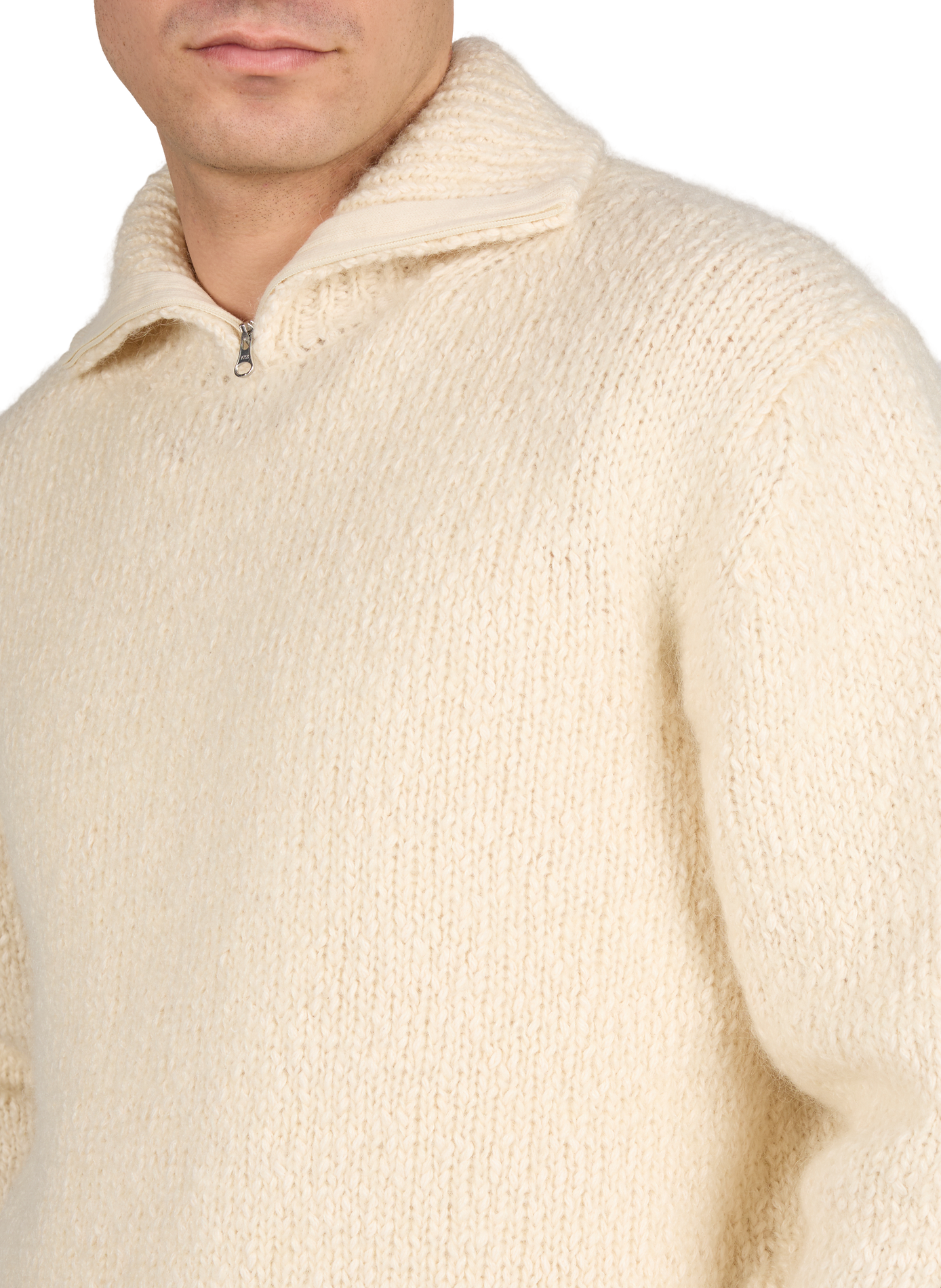 Pull col montant  AMOMENTO Beige