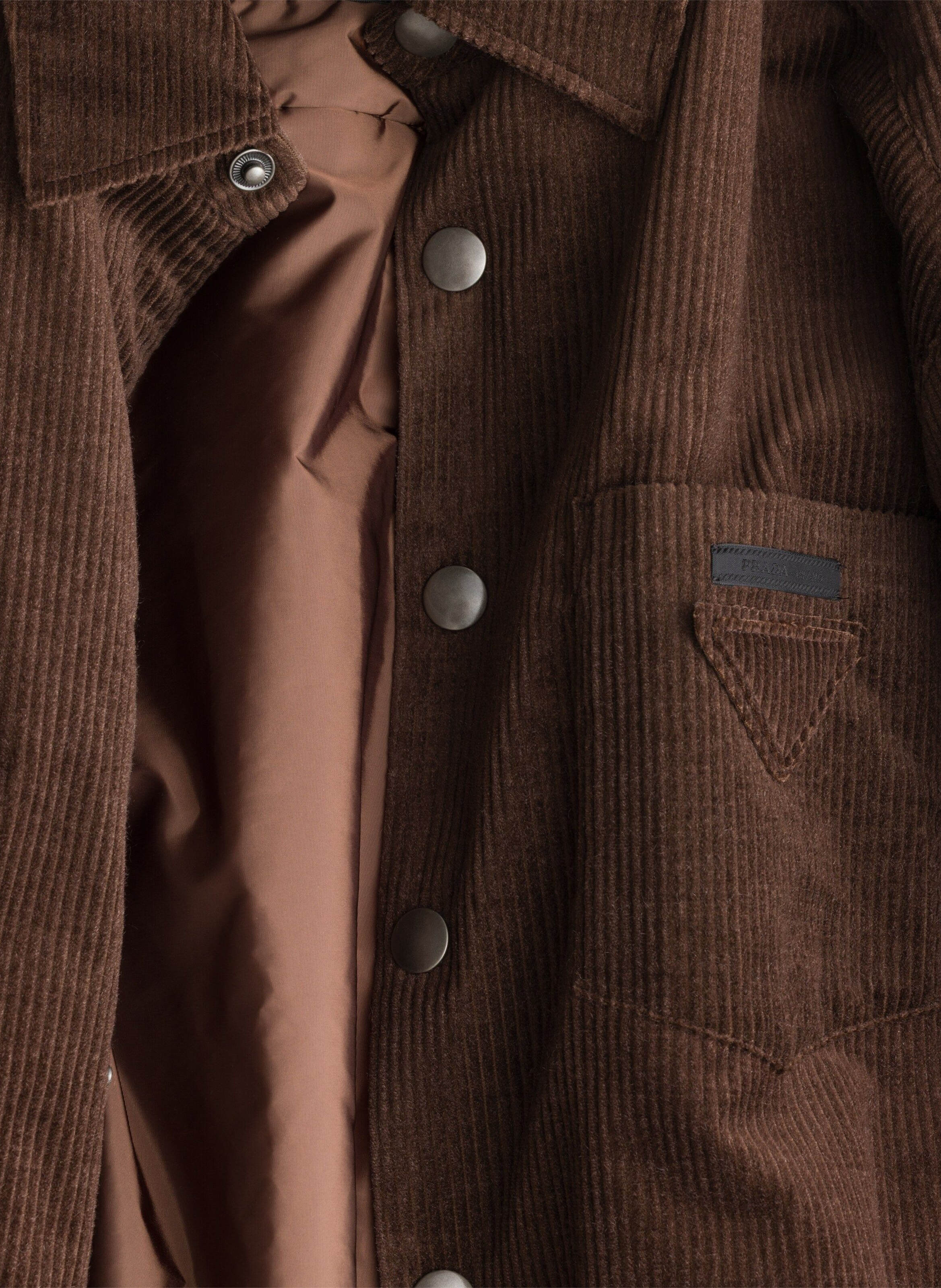 Chemise en velours côtelé PRADA Marron