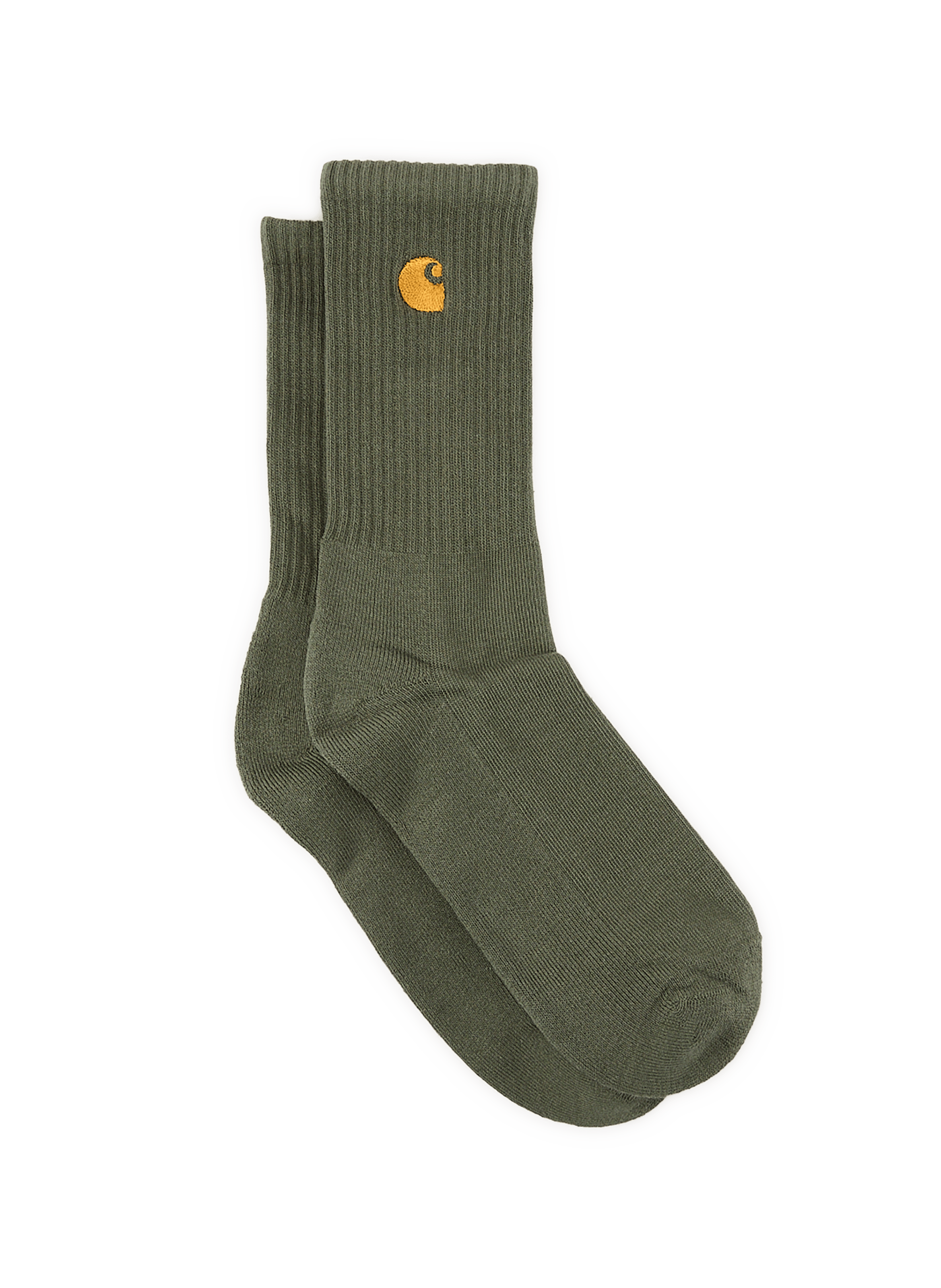 Chaussettes mi-hautes broderie logo en coton mélangé CARHARTT WIP Vert