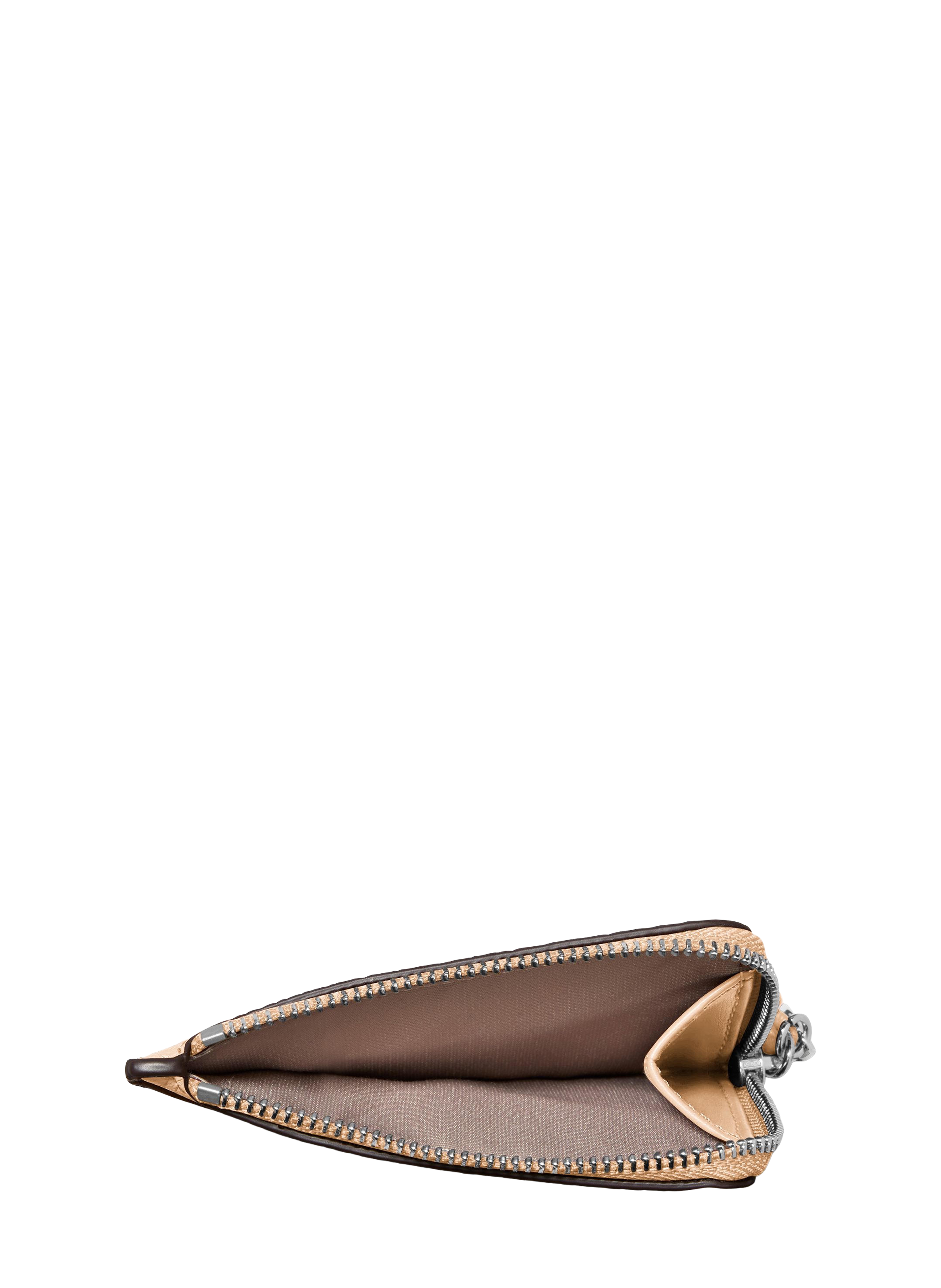 Small Jet Set grained leather card holder with wrist strap MICHAEL KORS Brown