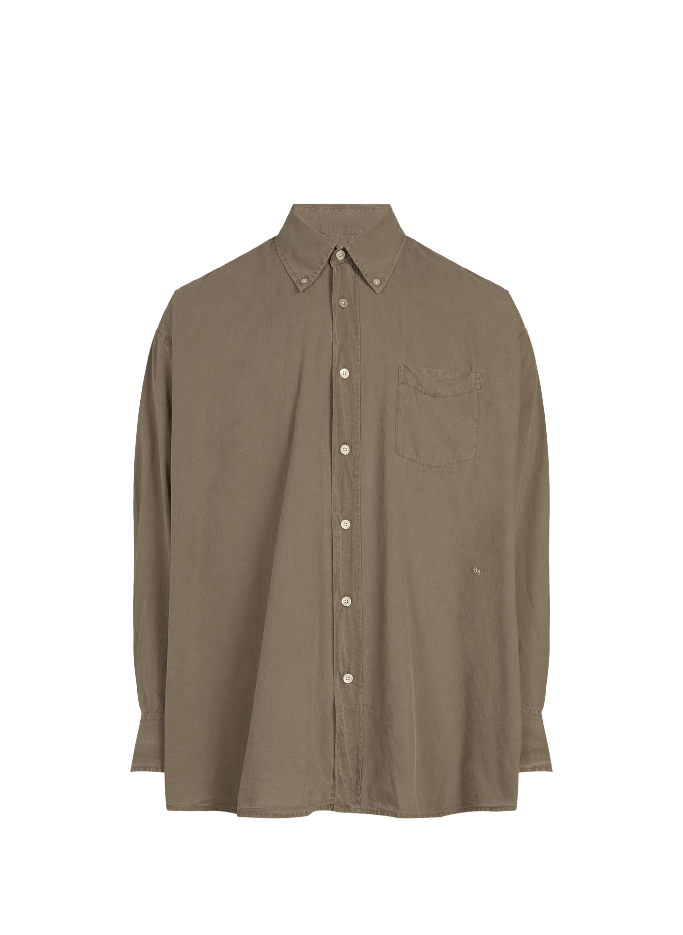 Chemise oversize à grande poche en coton OUR LEGACY Marron