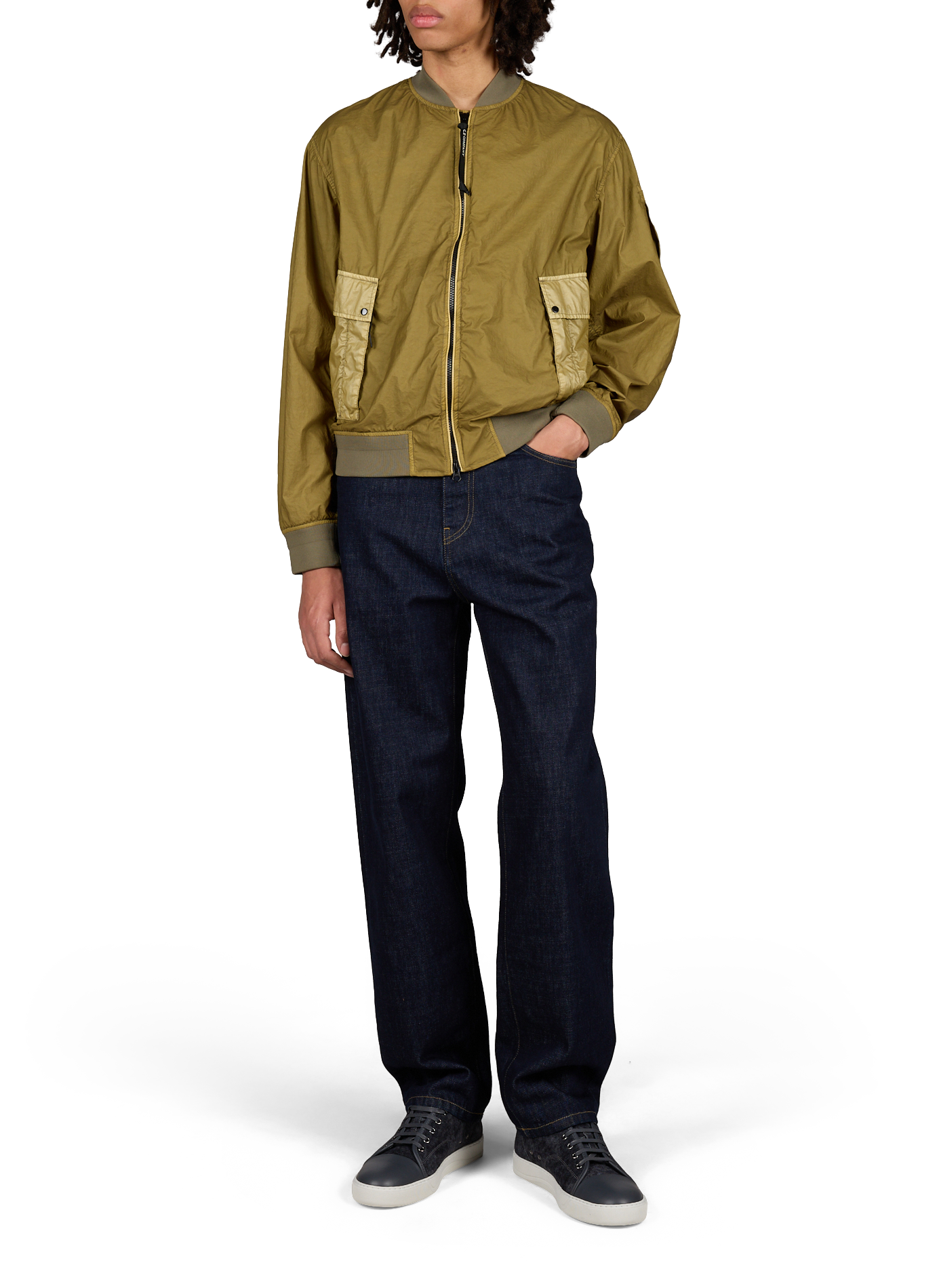 Lightweight jacket with flat collar CP COMPANY Khaki