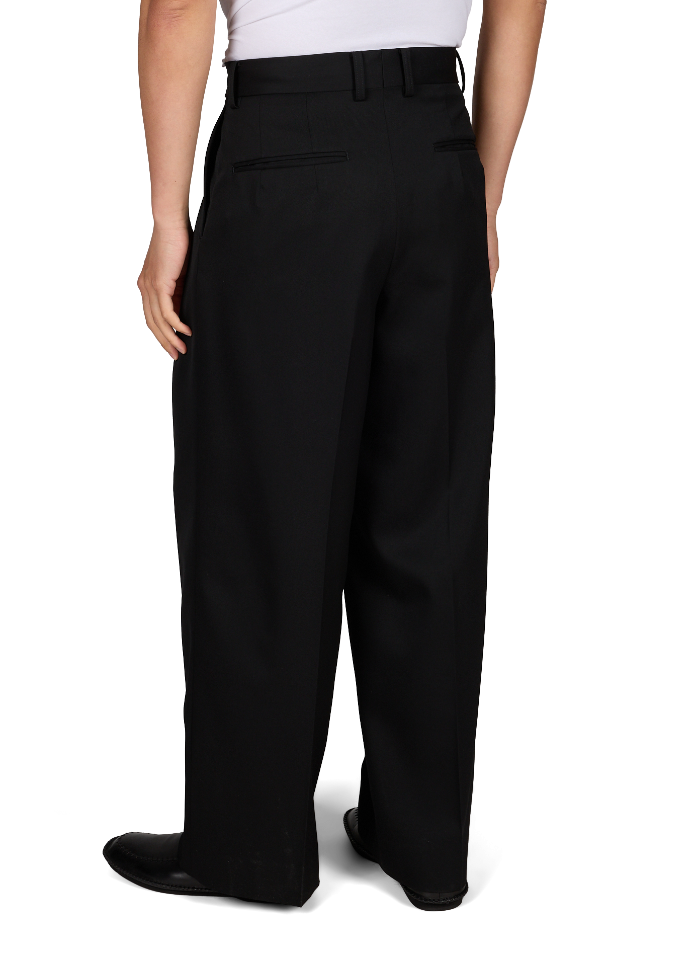 Pantalón ancho de lana SSSTEIN Negro