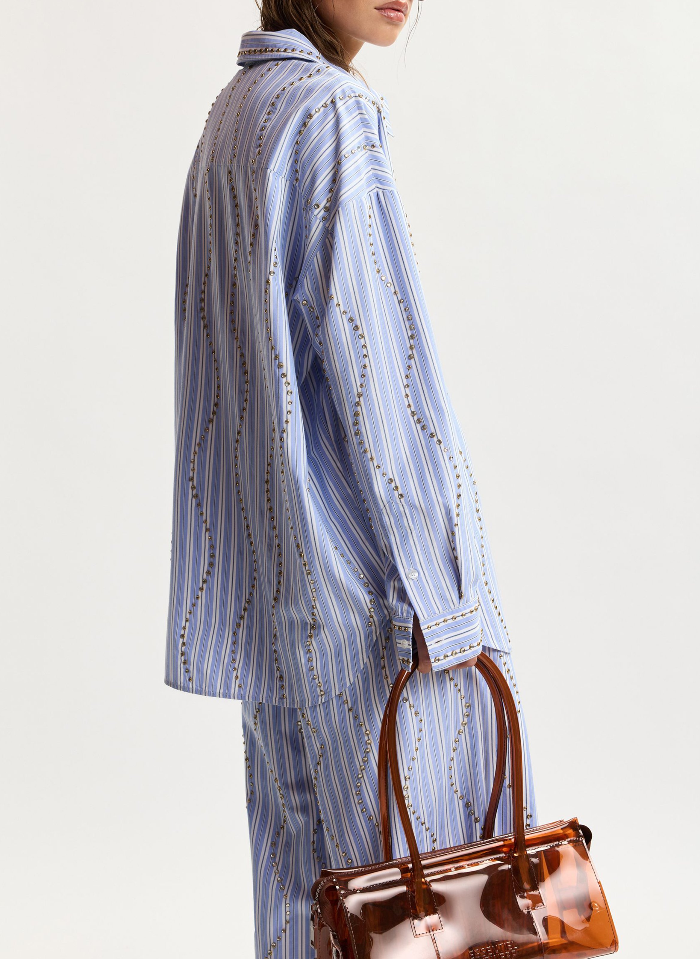 Chemise à rayures col classique jehlani ESSENTIEL ANTWERP Bleu