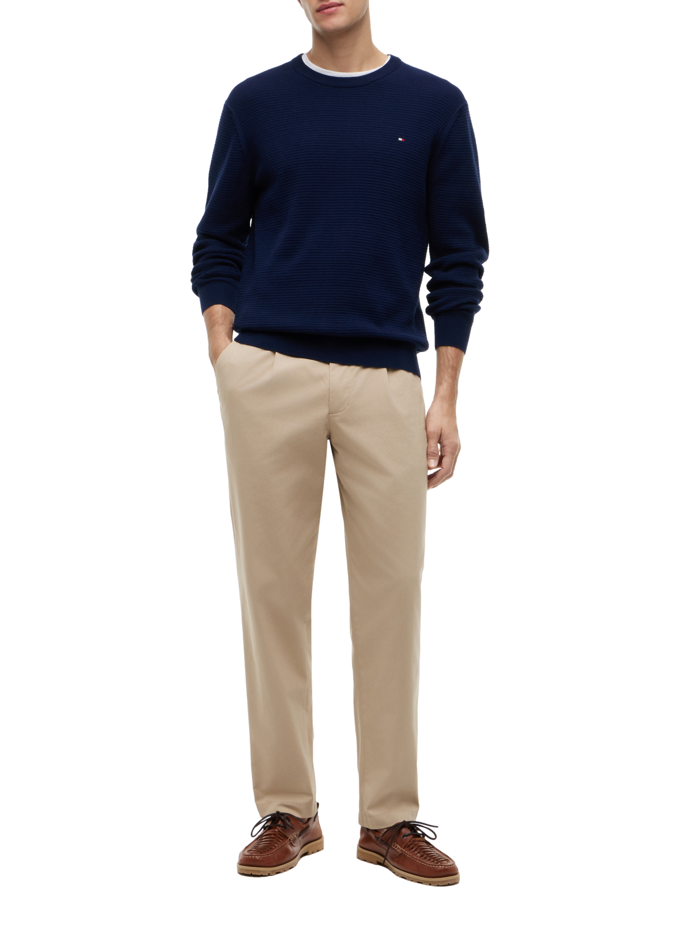 Ribbed cotton jumper TOMMY HILFIGER Blue