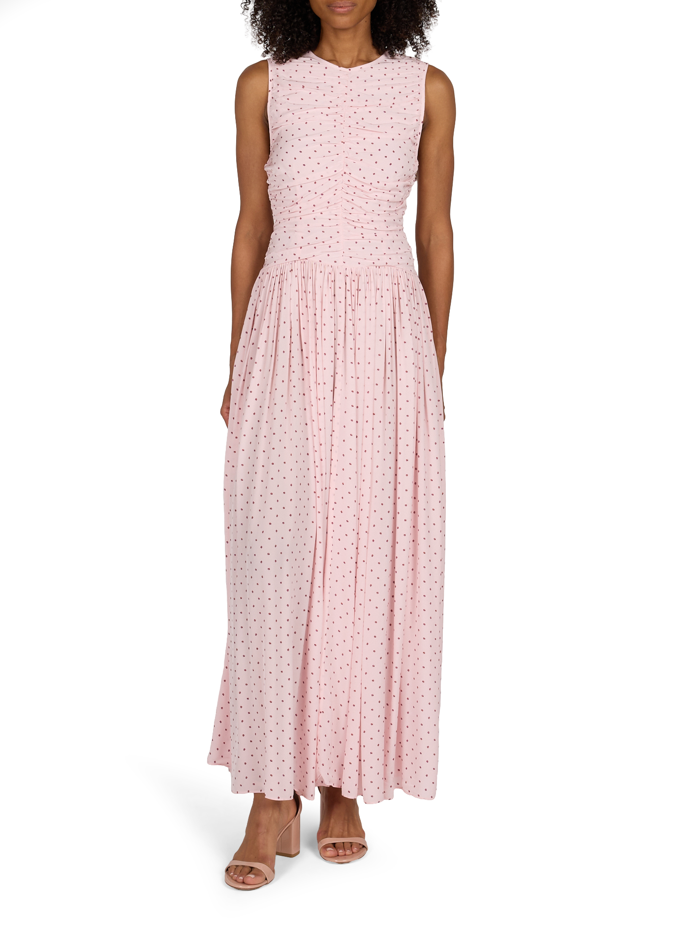 Fitted maxi dress ROTATE Pink