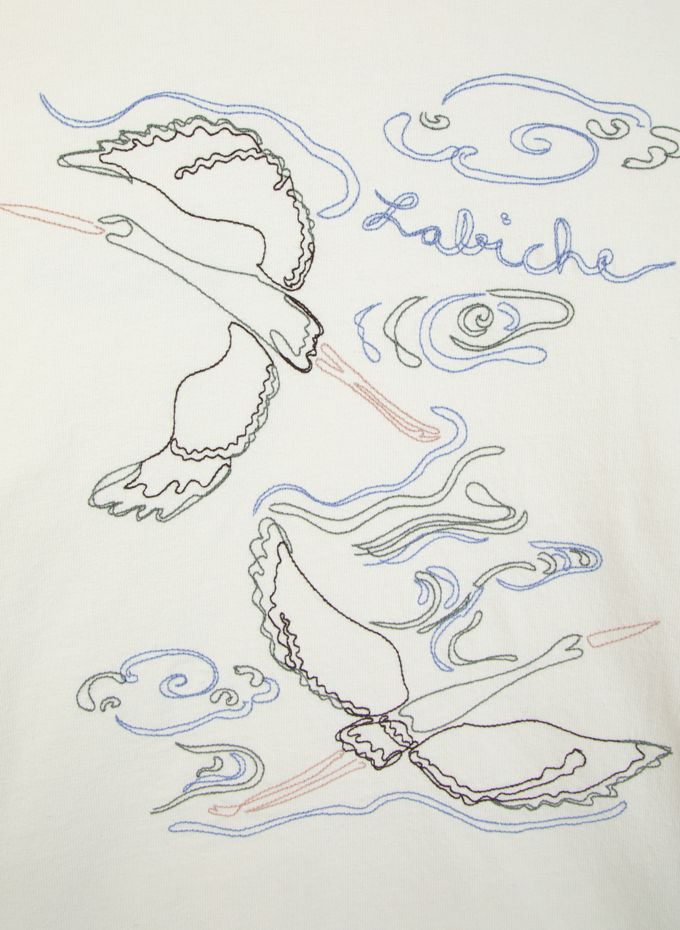 Oversized cotton embroidered sweatshirt MAISON LABICHE White