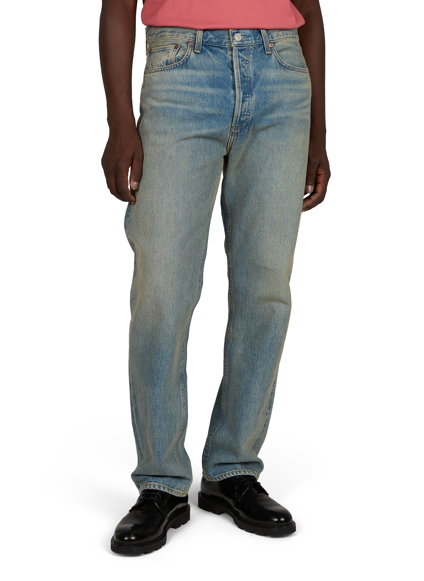 Straight Washed Denim Jeans AGOLDE Blue