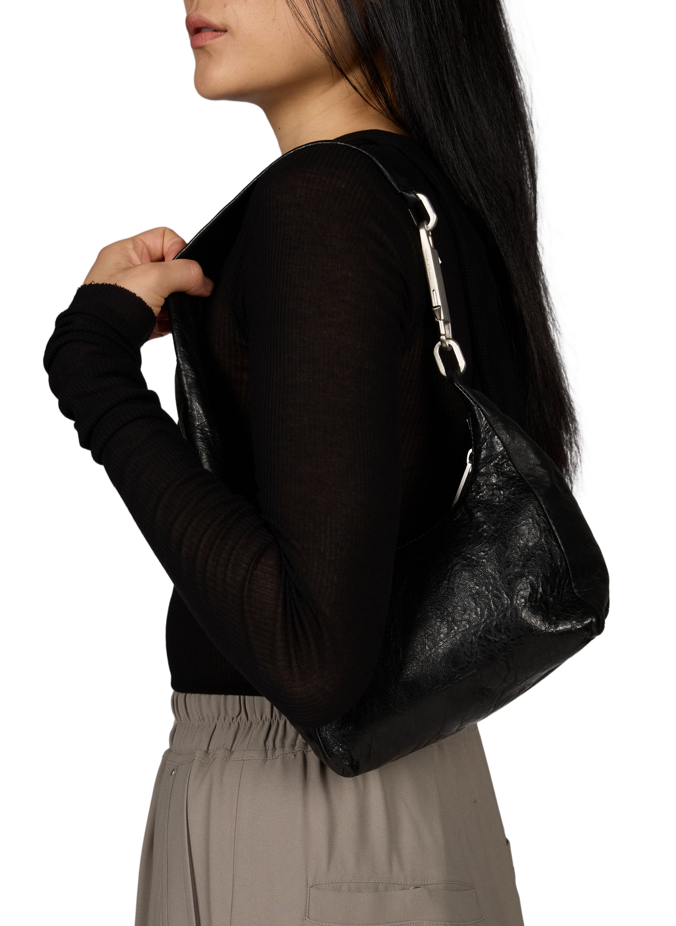 Galleria leather tote bag RICK OWENS Black