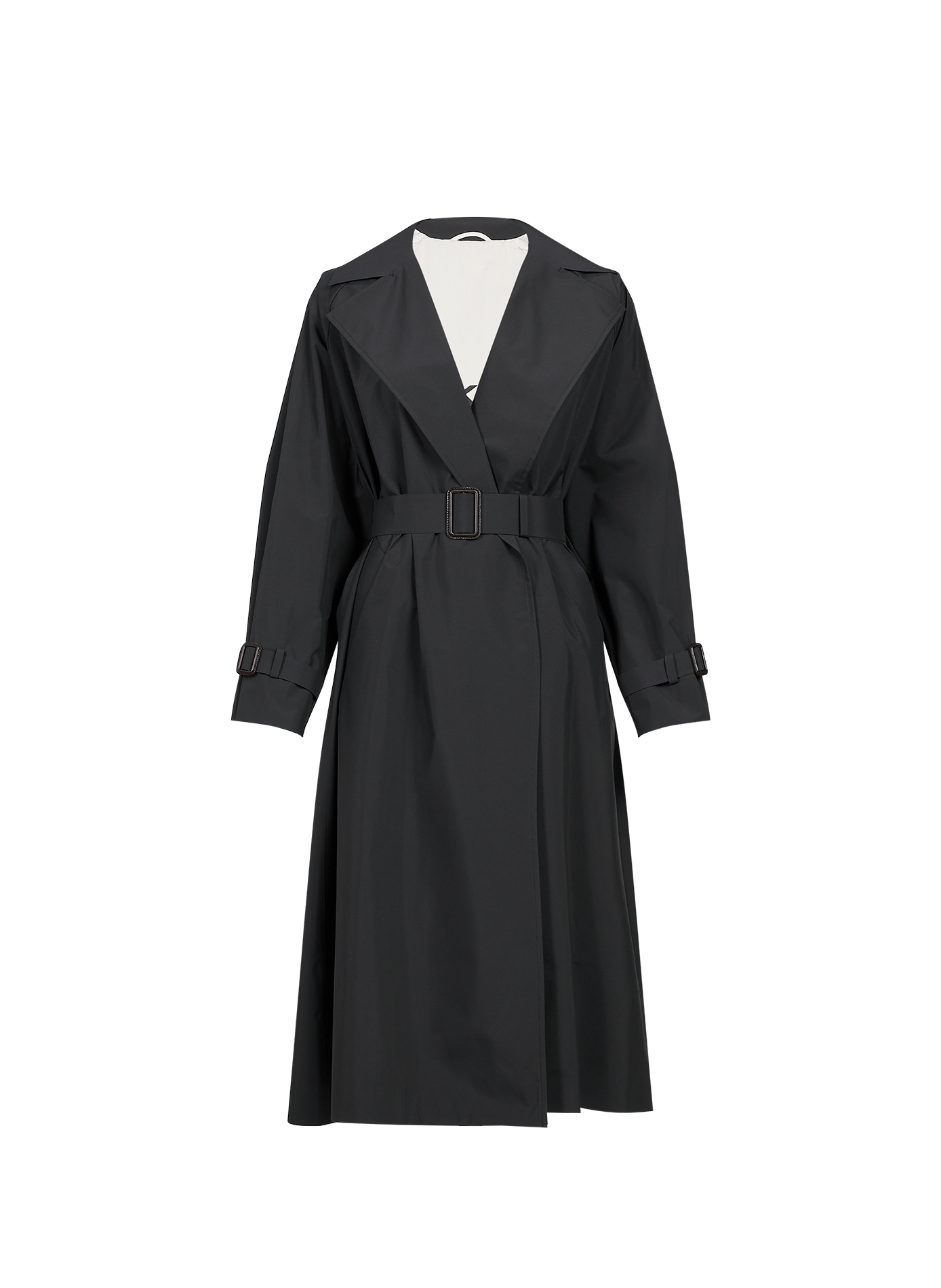 Long waterproof trench coat with belt MAX MARA WEEK END Black