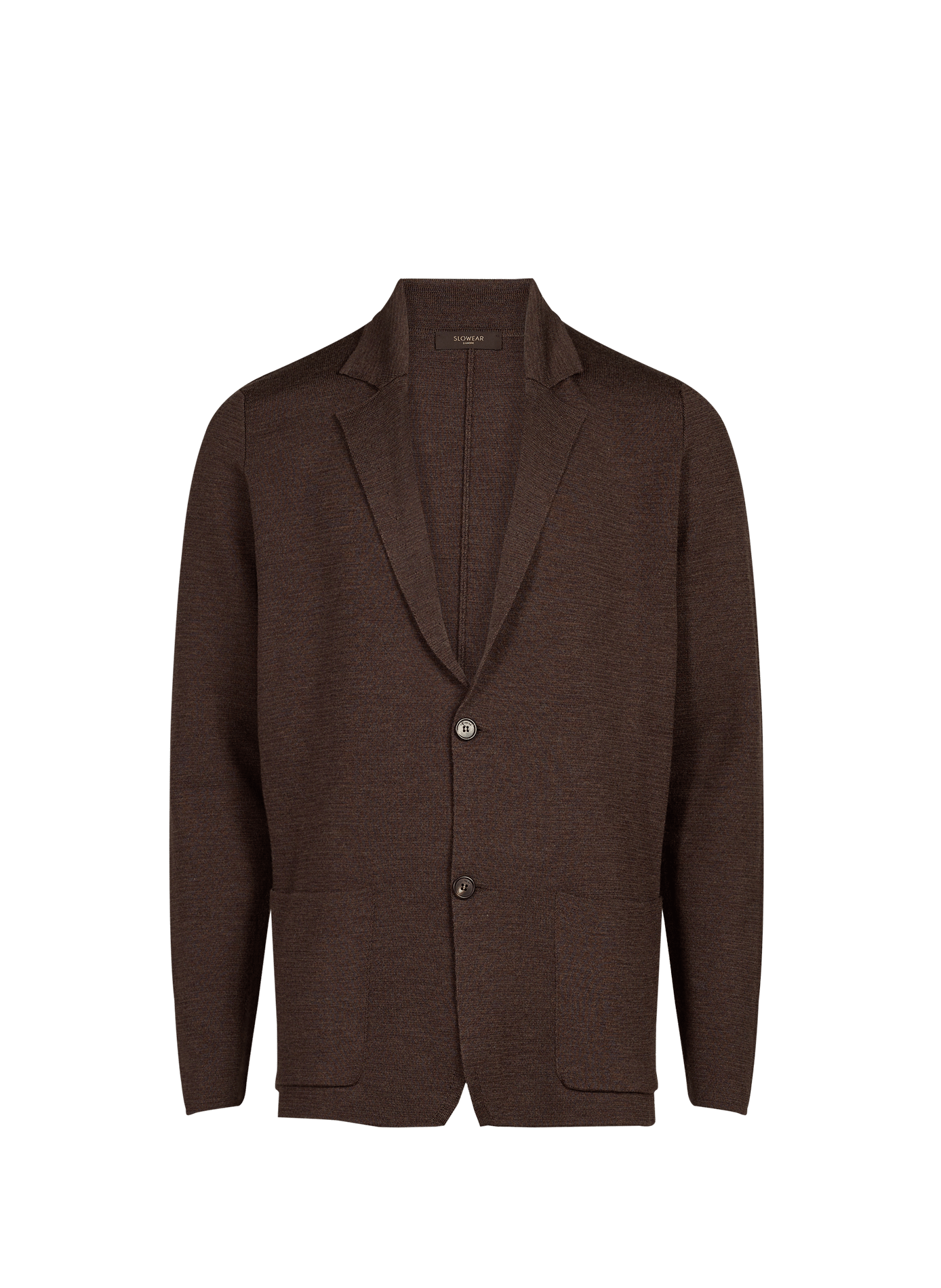 Blazer droit en laine vierge SLOWEAR Marron