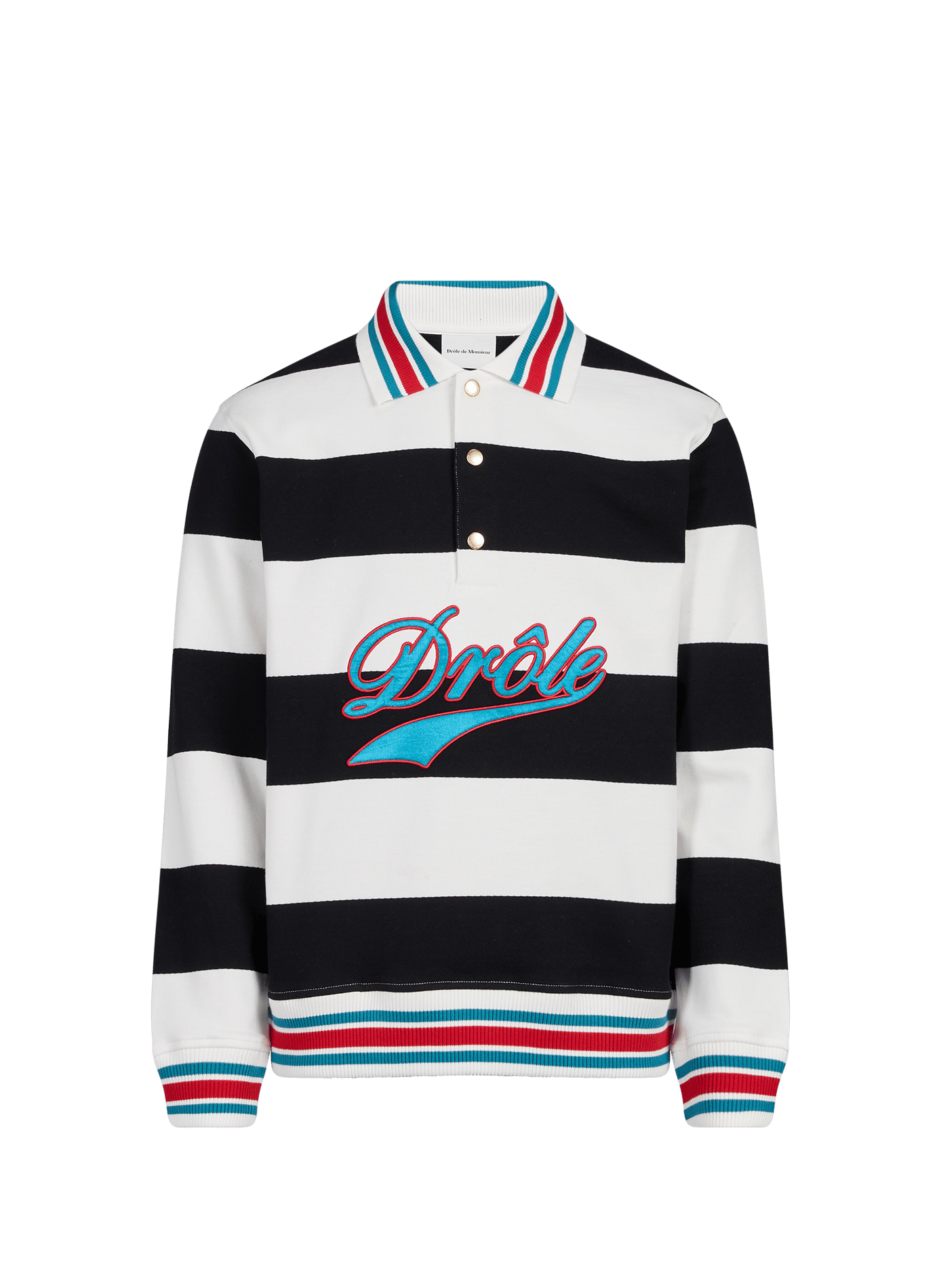 Straight fit thick cotton polo DROLE DE MONSIEUR White