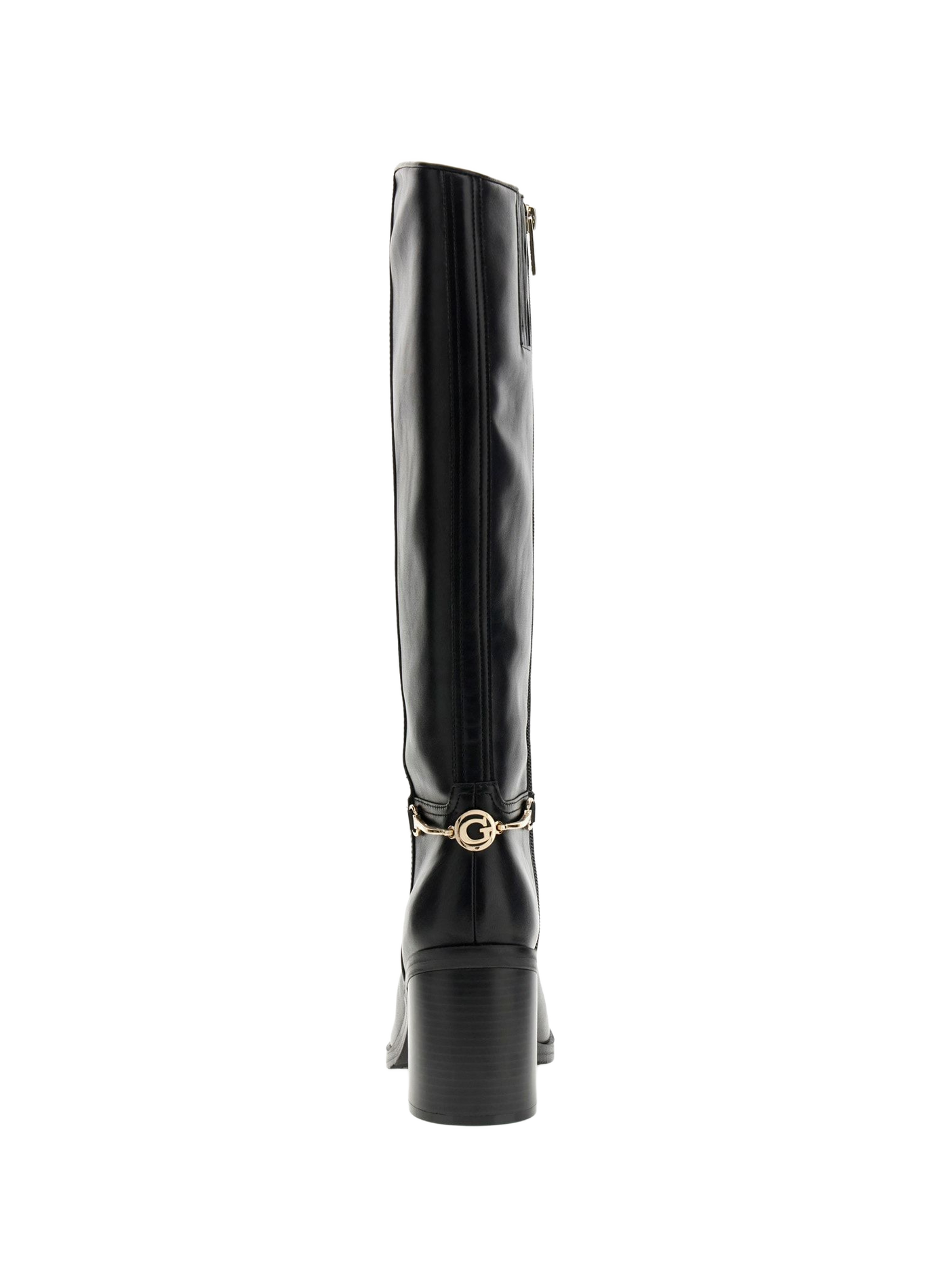 Bottes zippées en cuir GUESS Noir