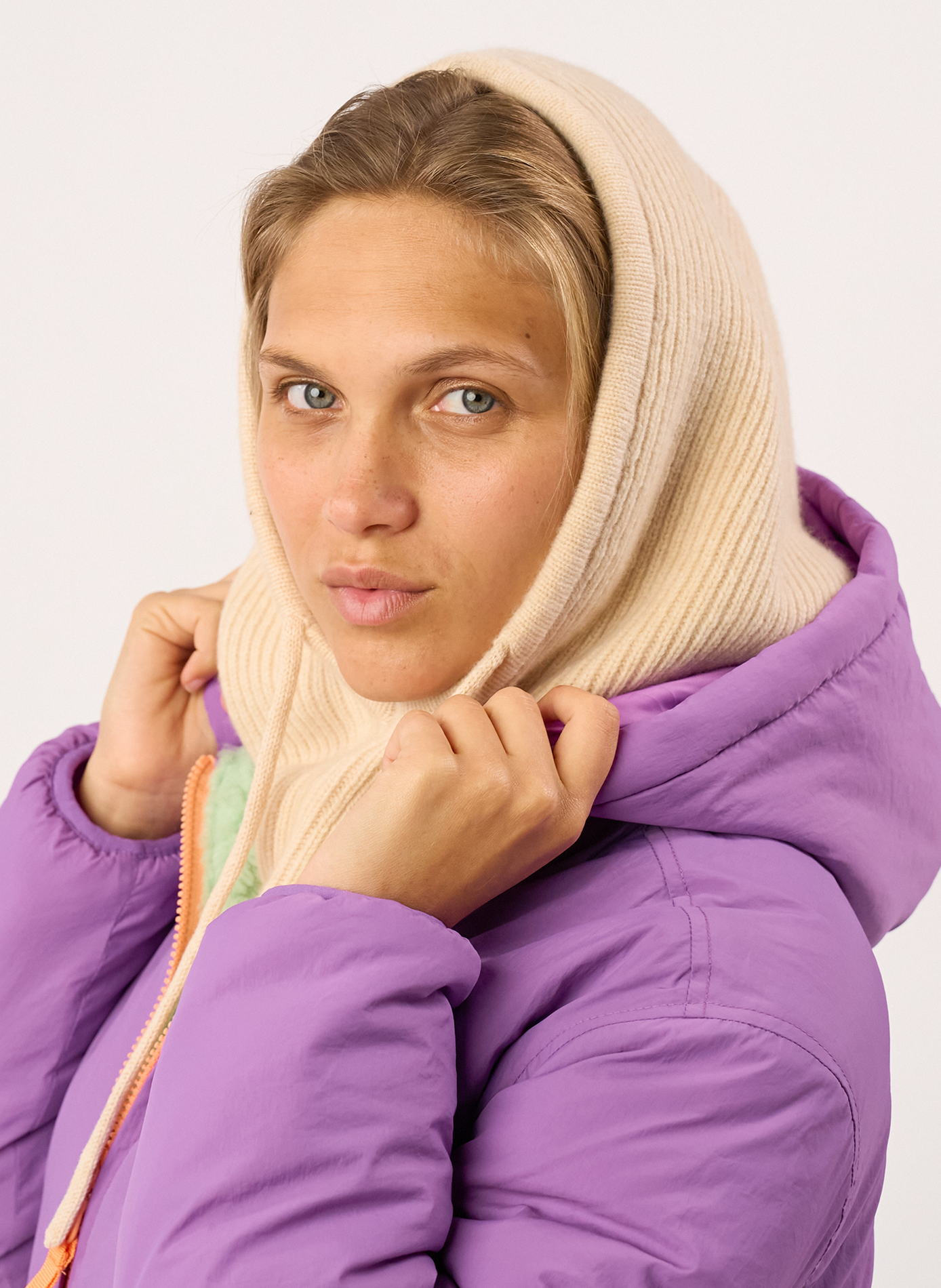 Cagoule en laine BILLYBELT Beige