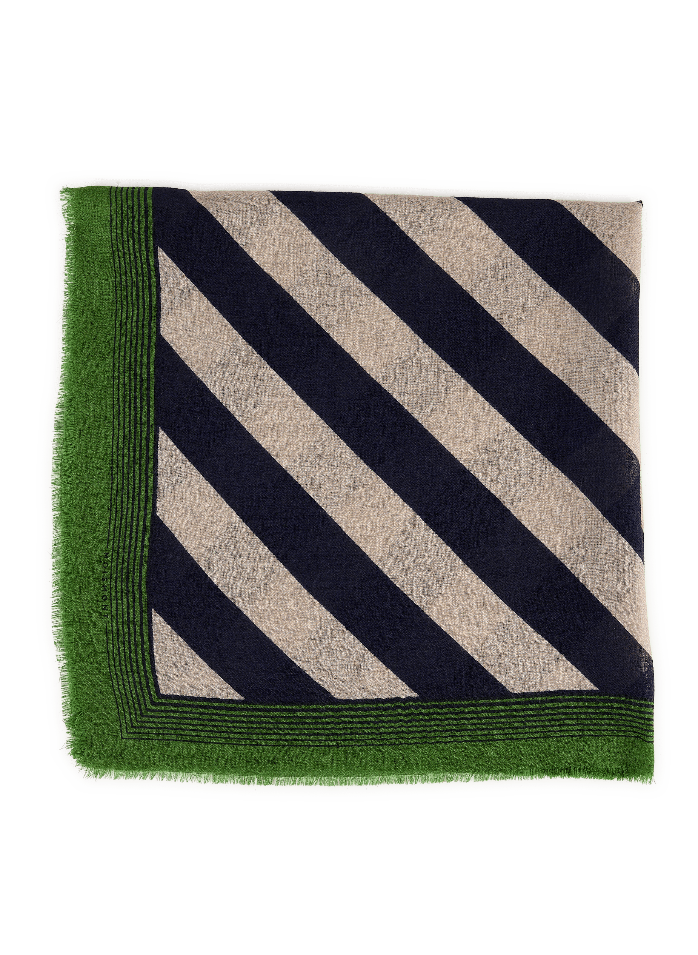 Foulard imprimé en laine MOISMONT Bleu