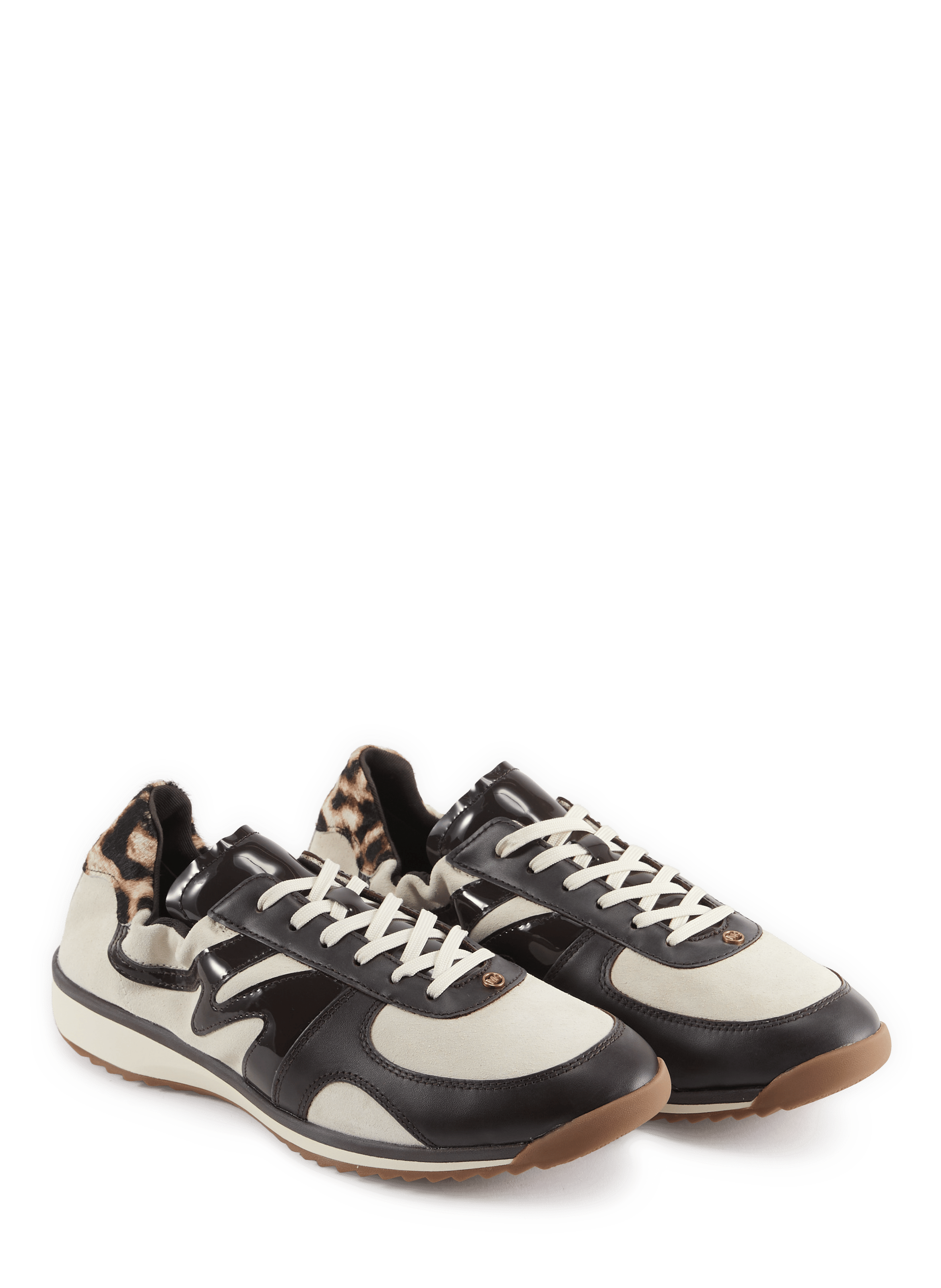 Colt lace-up leather sneakers MICHAEL KORS Beige