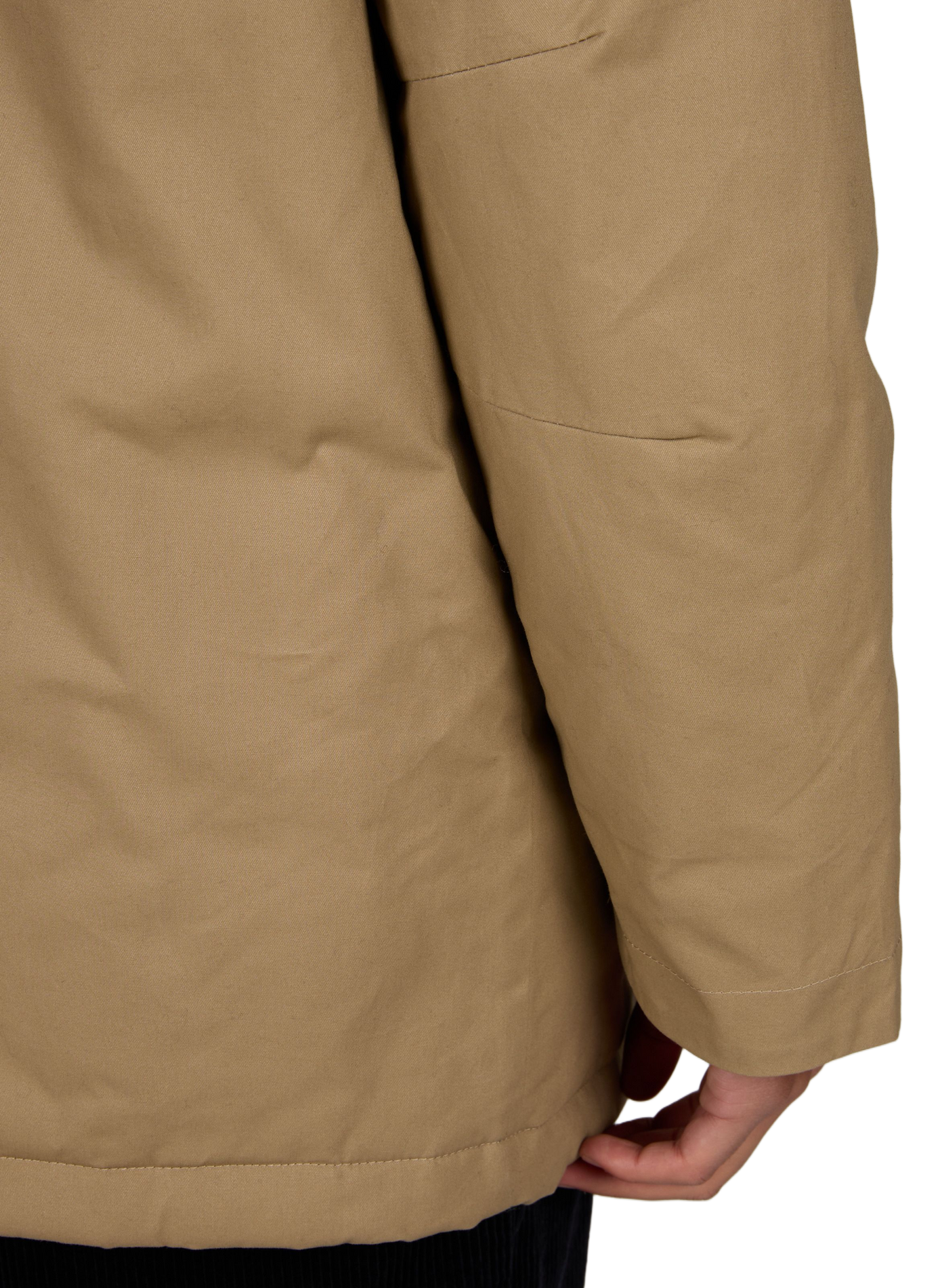 Parka mi-longue à capuche en coton AU PRINTEMPS PARIS Beige