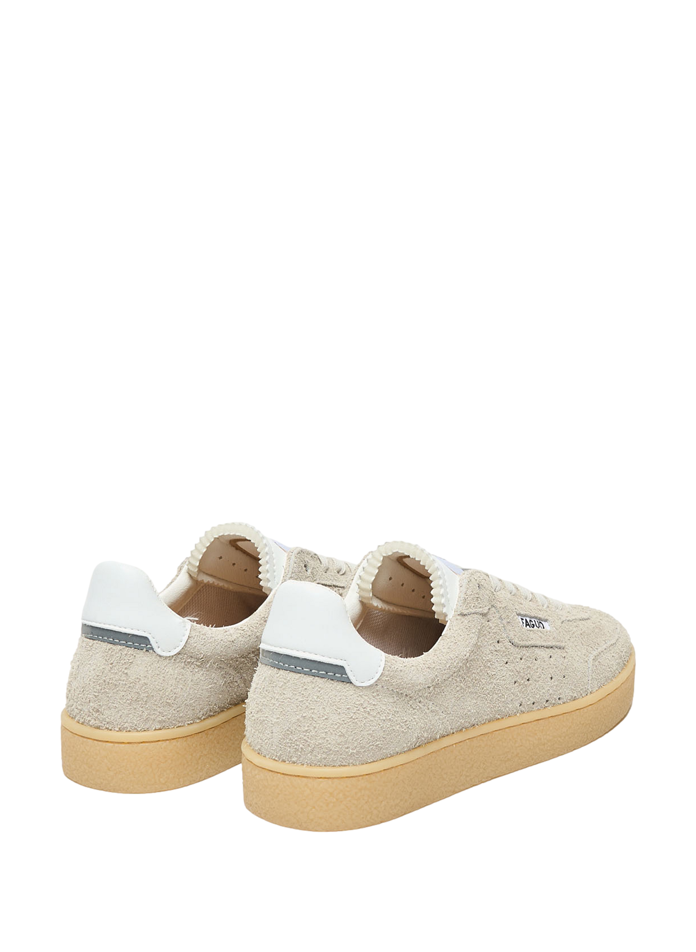 Mixed leather and suede sneakers FAGUO Grey