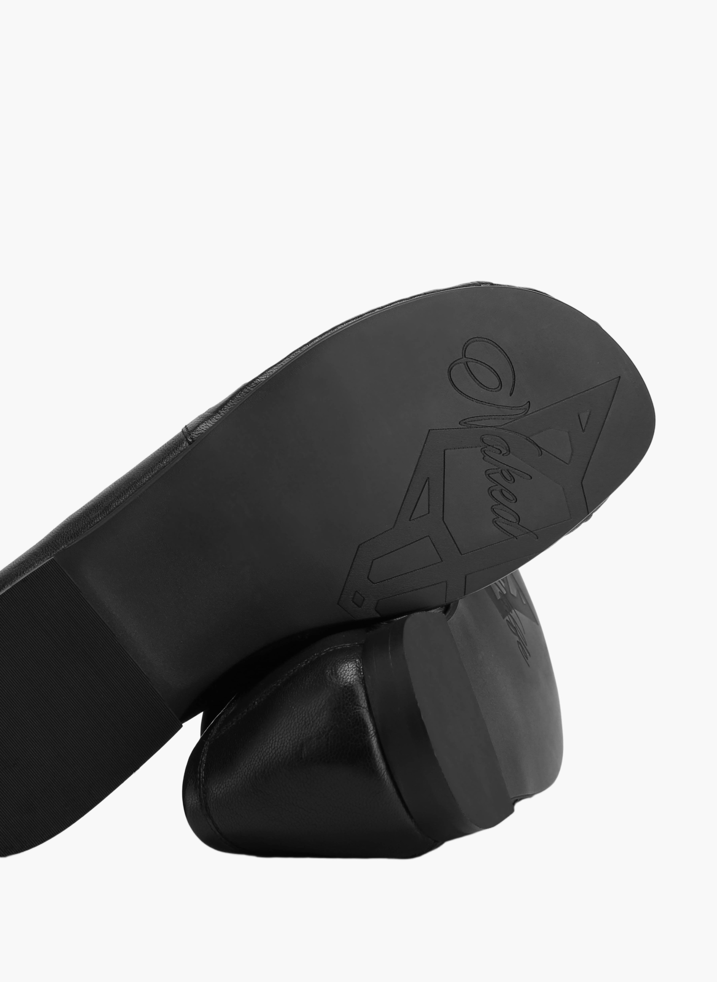 Mocassins the wall street en cuir NAKED WOLFE Noir