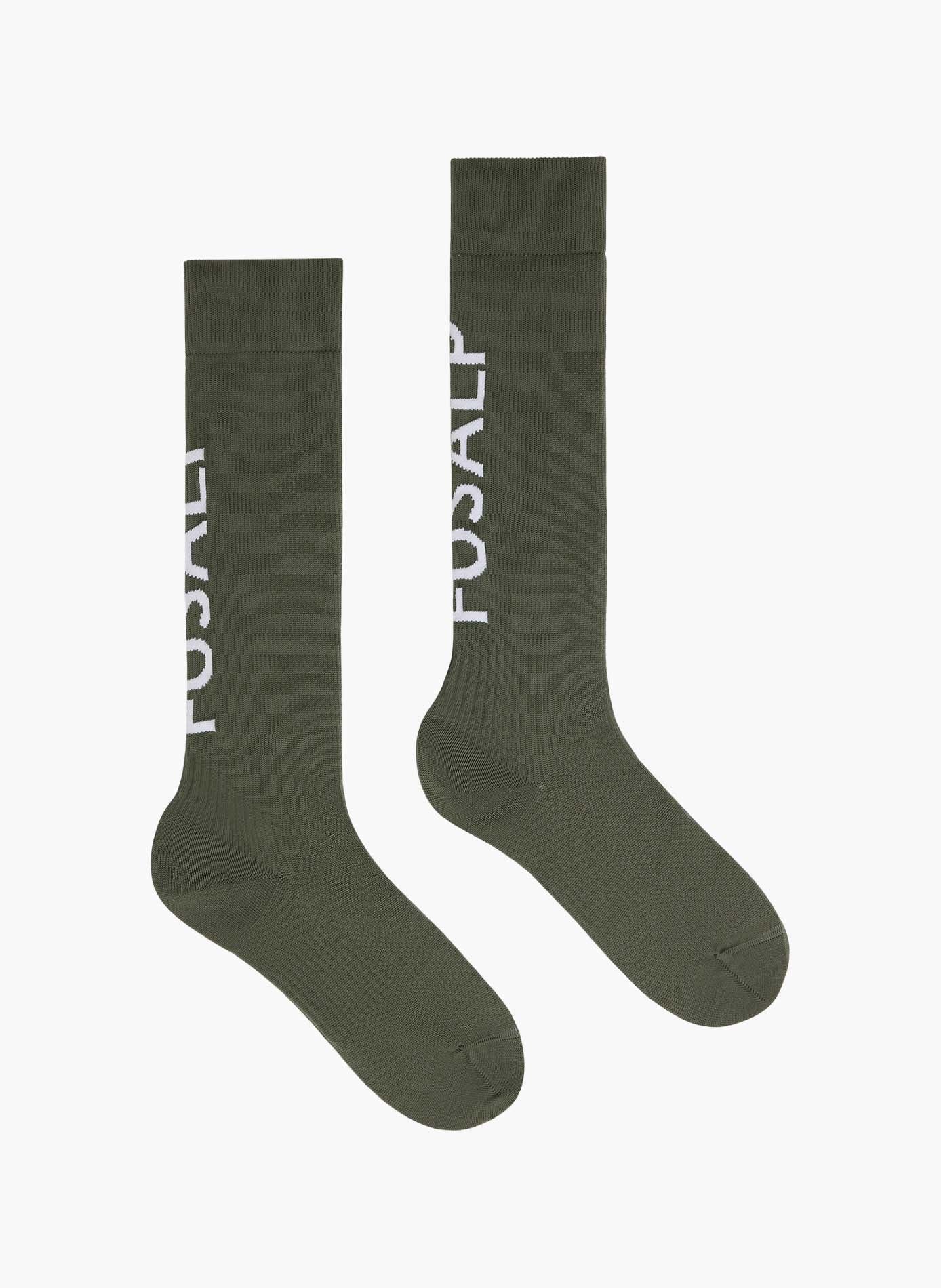 Chaussettes de ski sock pop coupe regular FUSALP Kaki