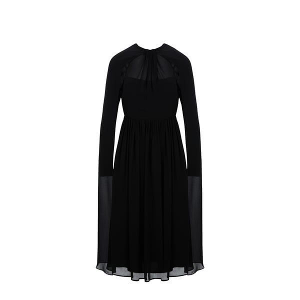 Robe à manches cape en viscose