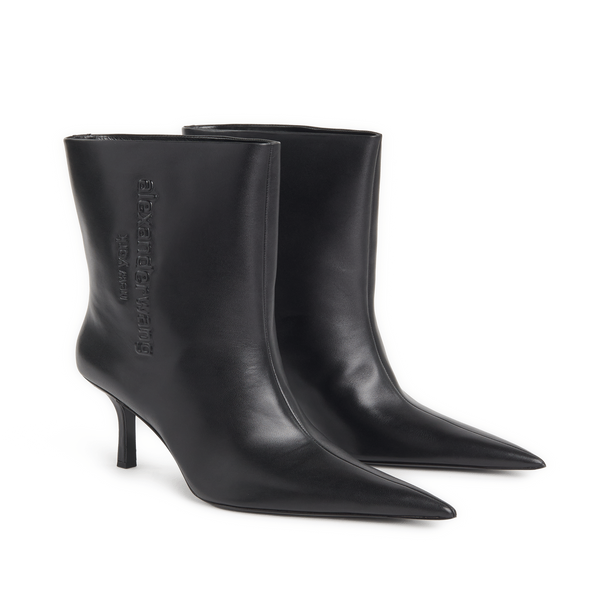 Alexander Wang Leather Ankle Boots With Stiletto Heel In Black