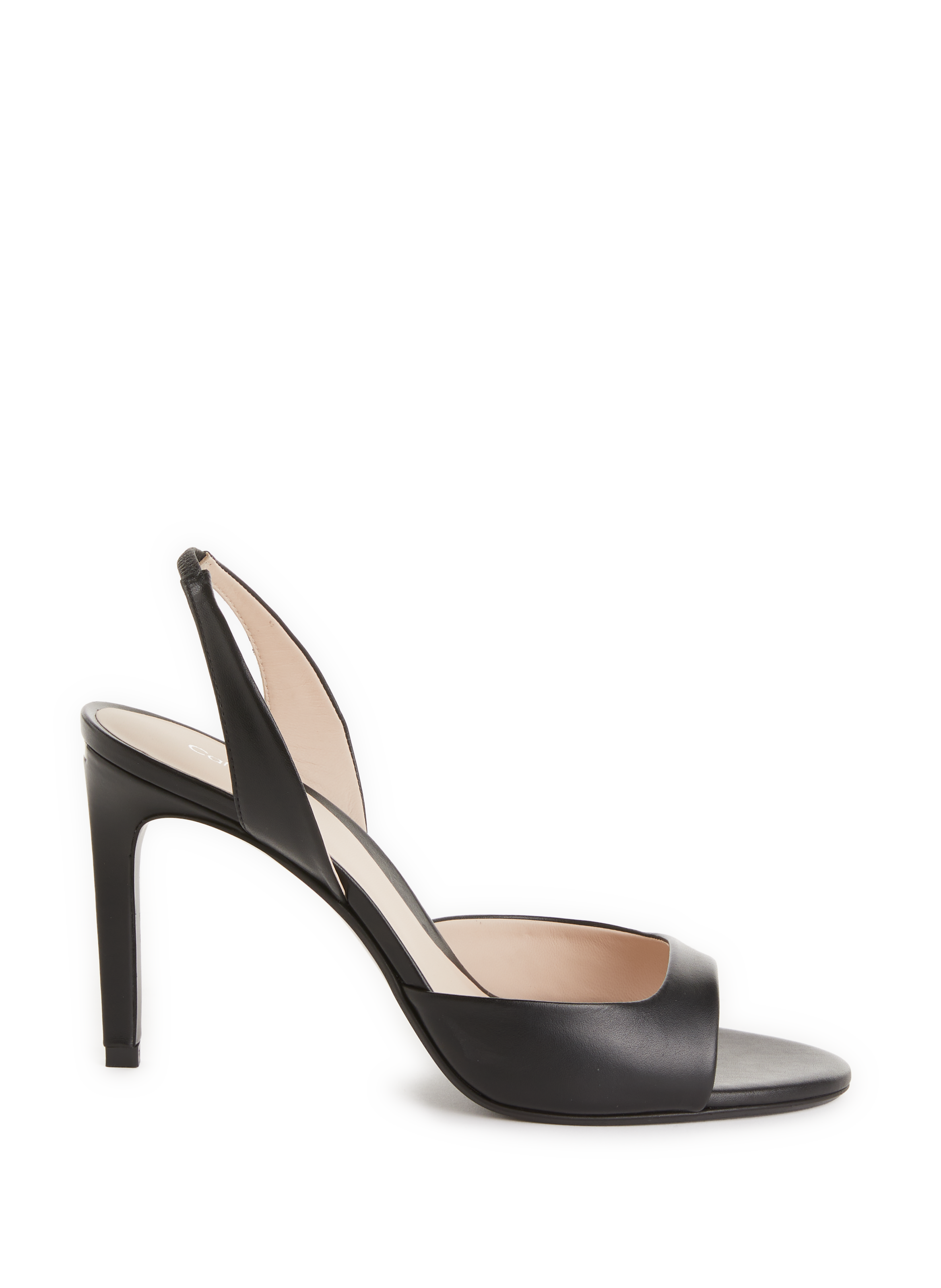 CALVIN KLEIN Heeled leather sandals Black