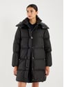 Doudoune matelassée mi-longue | Noir by MONCLER MONCLER Doudoune matelassée mi-longue | Noir