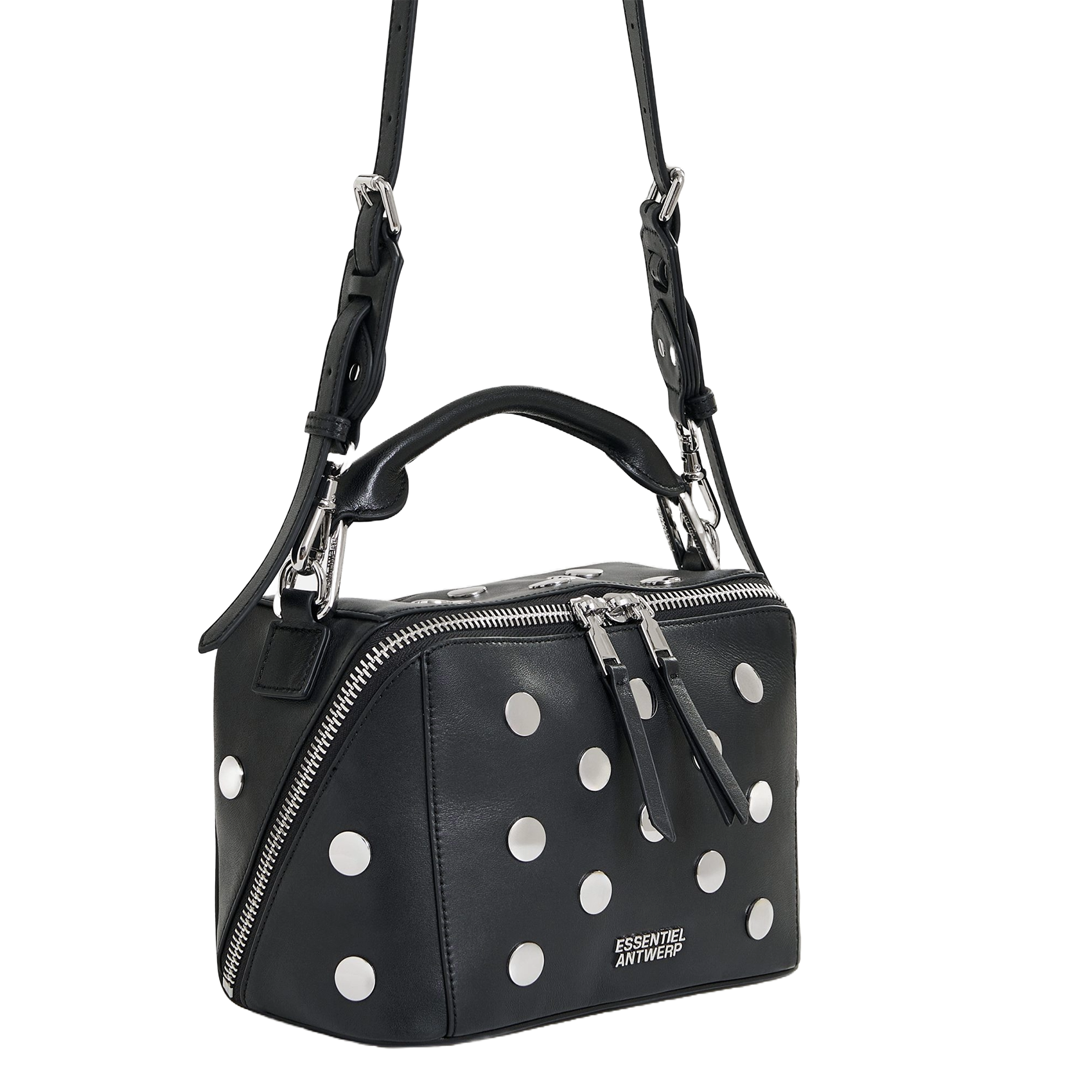 Sac bandoulière en cuir imona ESSENTIEL ANTWERP Noir