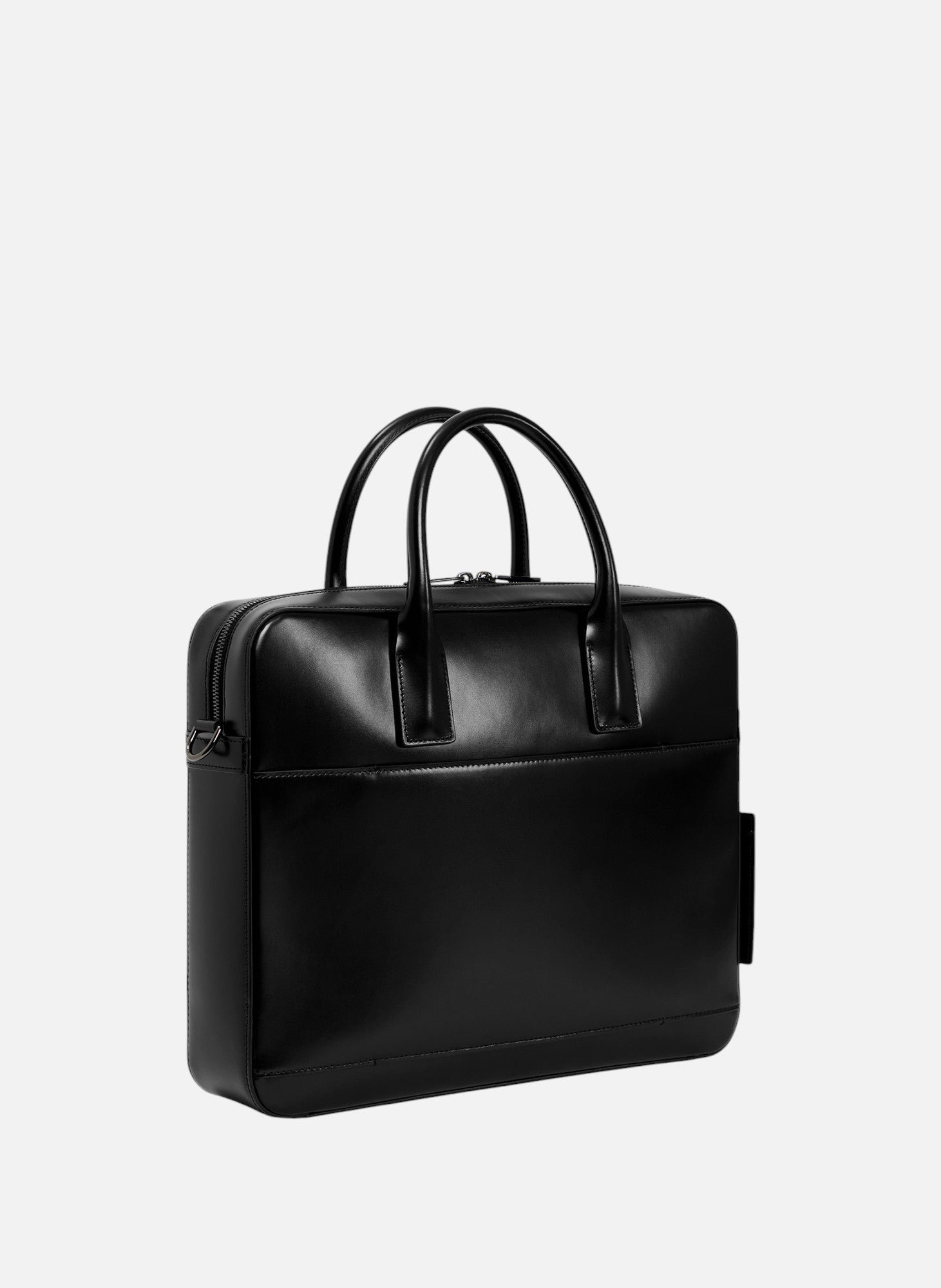 Porte documents 14" emile en cuir lisse business effet box LE TANNEUR Noir