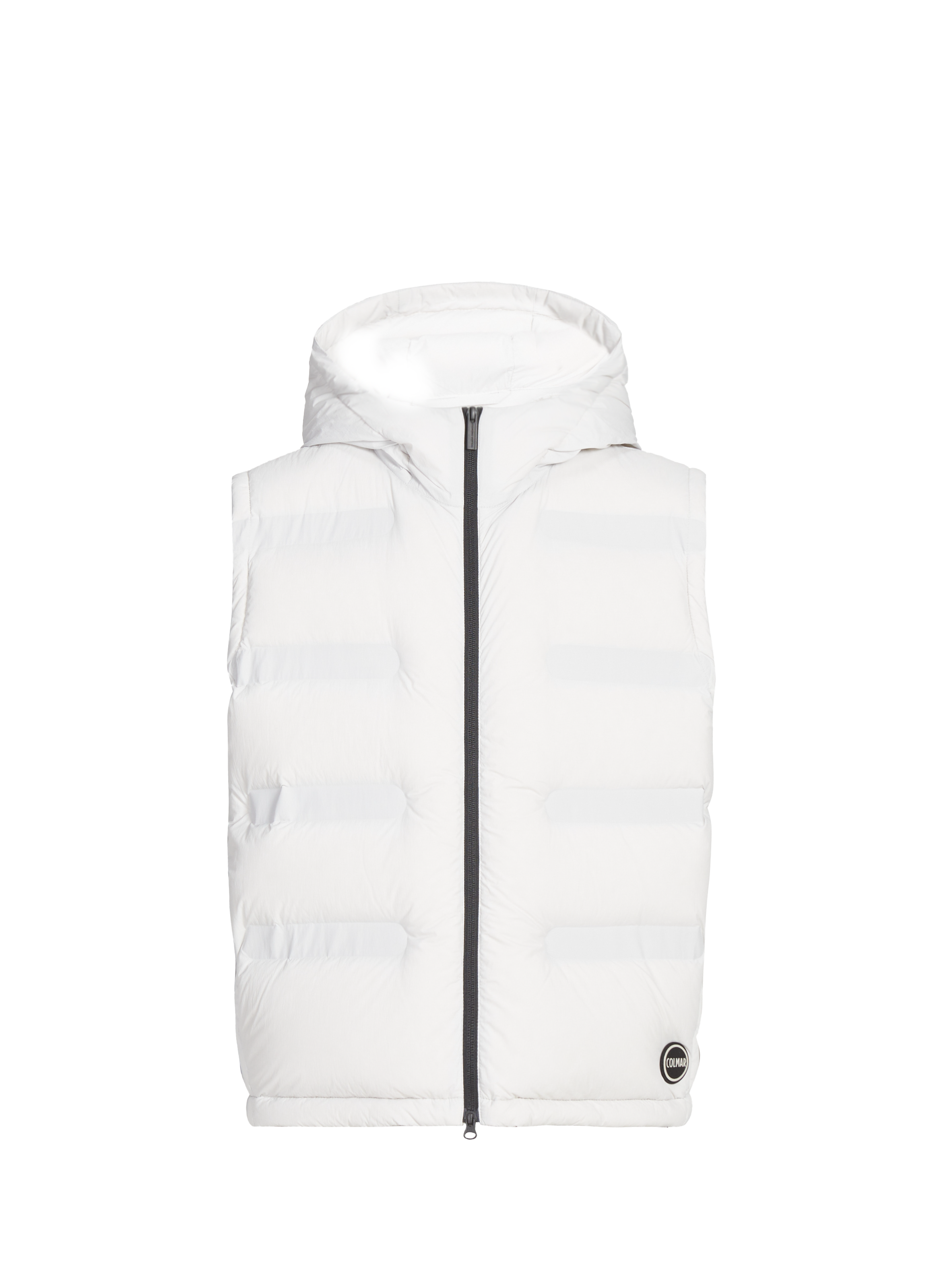 COLMAR Quilted hooded sleeveless puffer jacket Grey