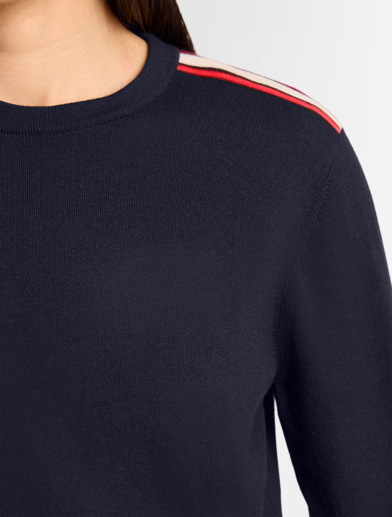 Pull ottavia col rond coupe ajustée FUSALP Bleu