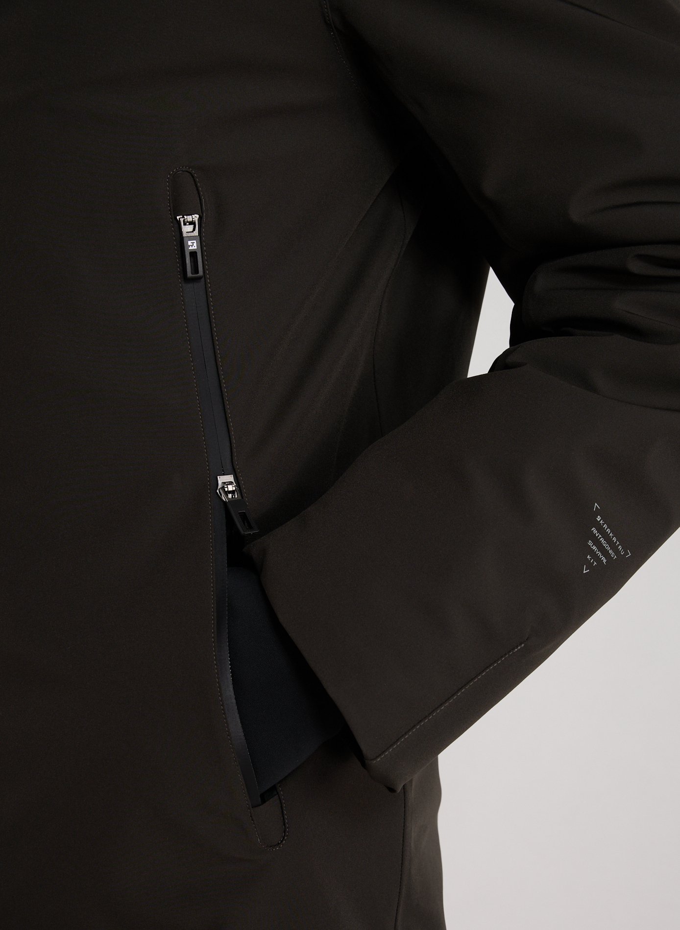 High-neck hooded parka KRAKATAU Khaki