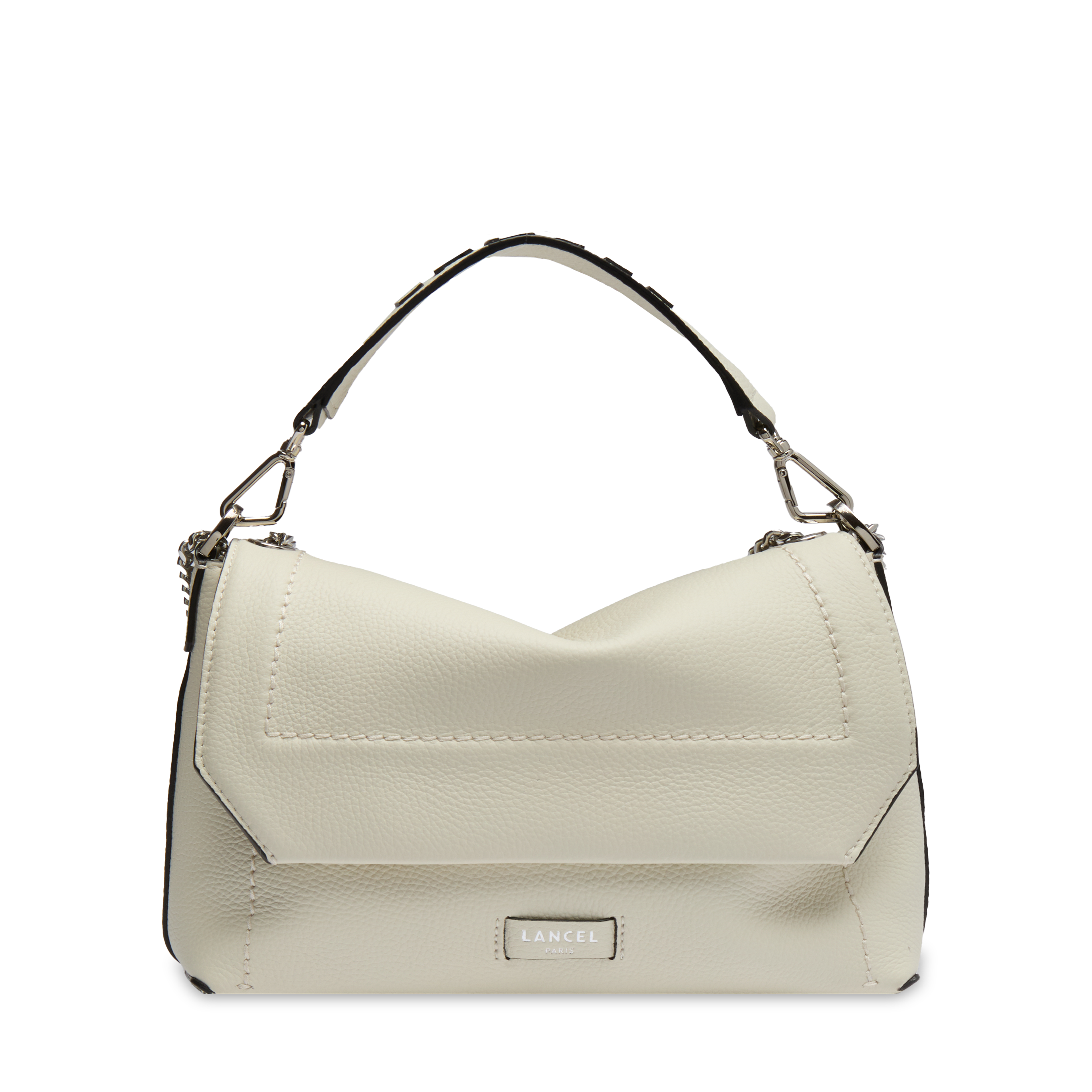 Sac rabat l ninon soft de lancel en cuir LANCEL Blanc