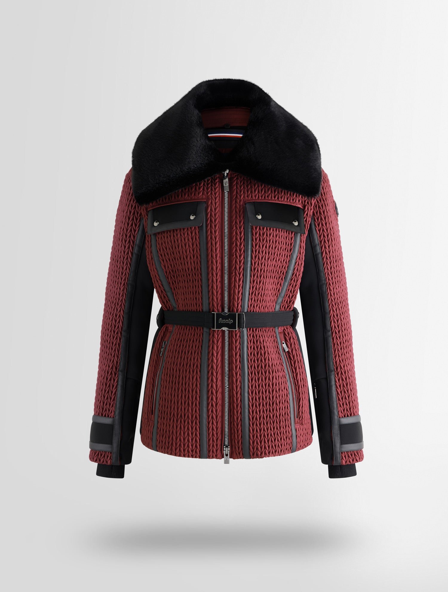 Veste de ski alixa col large FUSALP Rouge