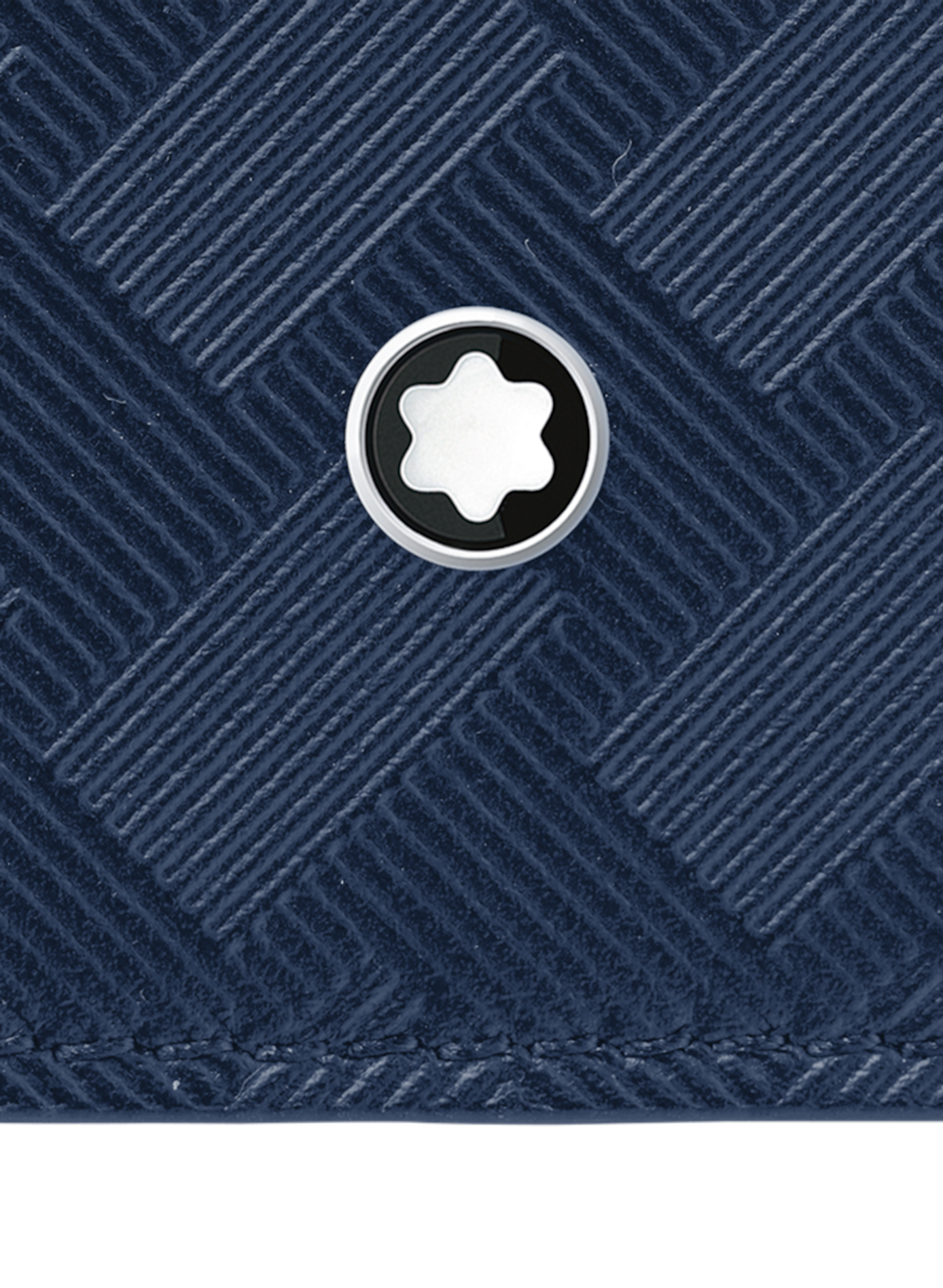 Textured leather wallet MONTBLANC Blue