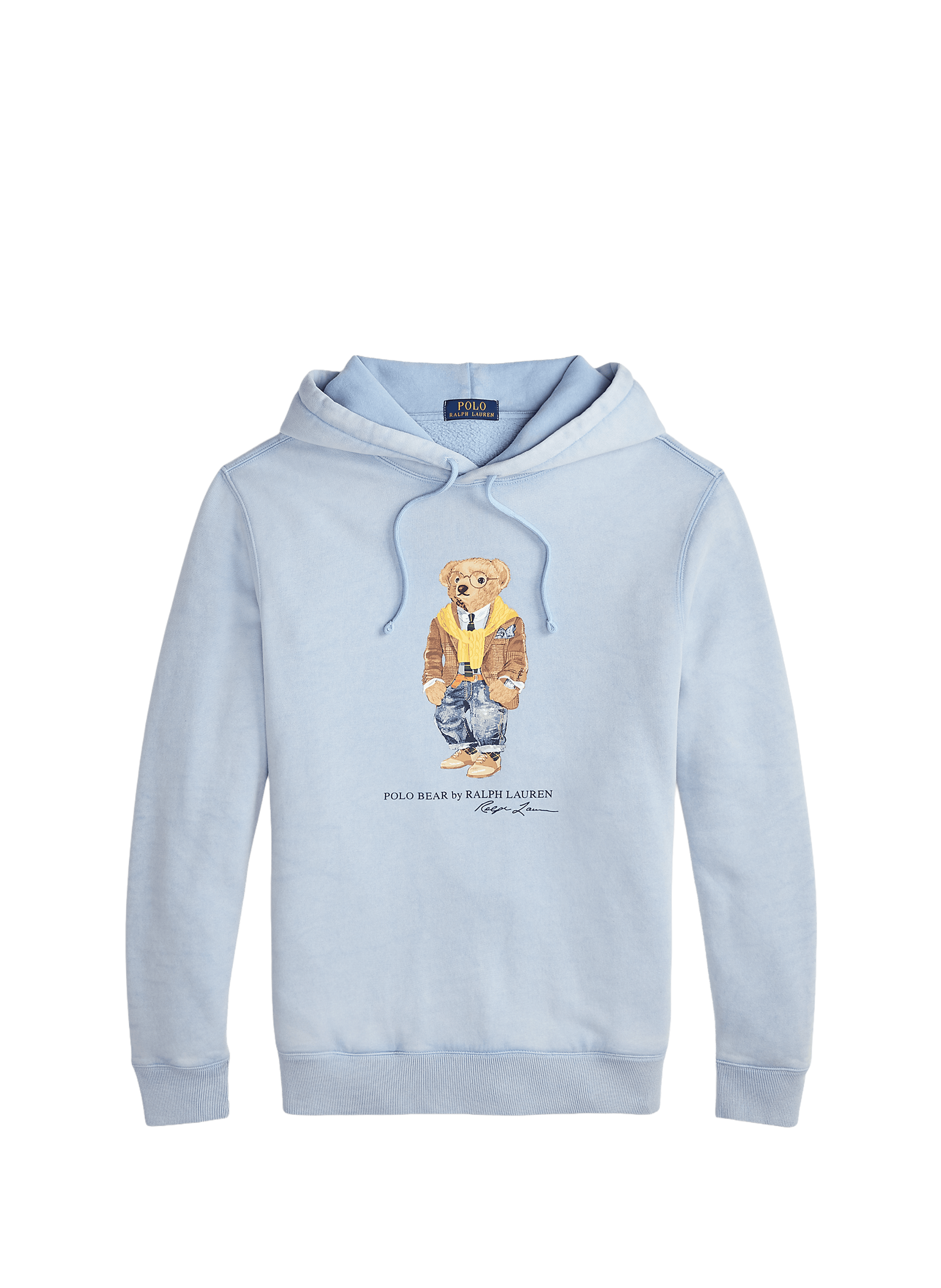 Hoodie imprimé en coton mélangé POLO RALPH LAUREN Bleu