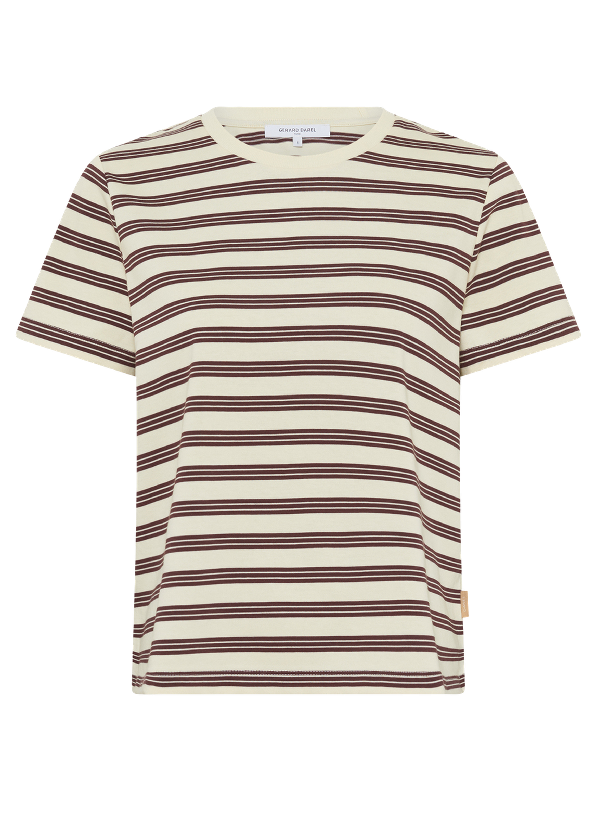 T-shirt rayé en coton - maysane GERARD DAREL Marron
