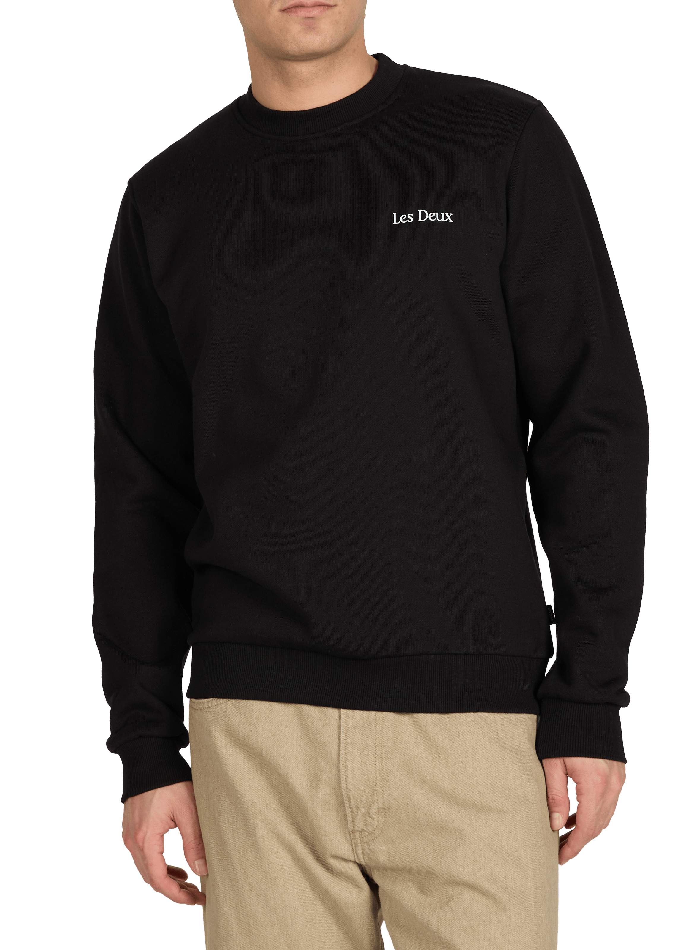 Printed cotton sweatshirt LES DEUX Black