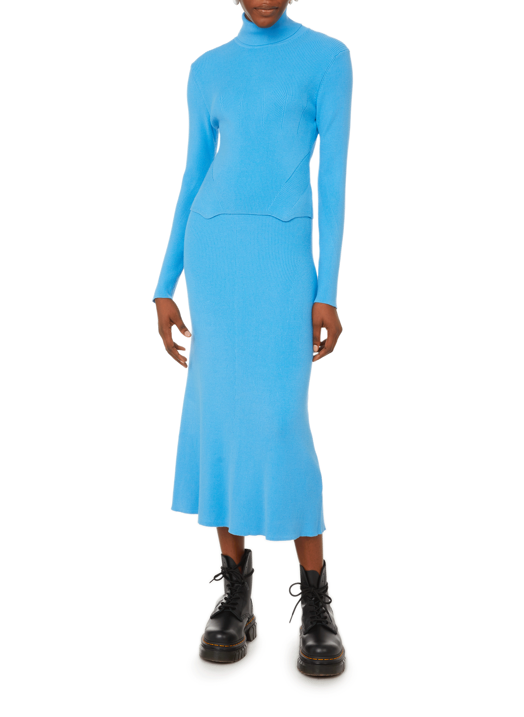 Pull court avec col roulé REMAIN Bleu