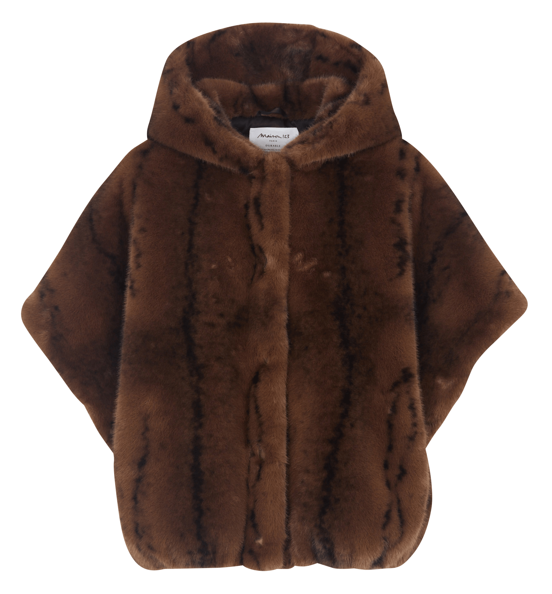 Cape oversize en fourrure synthétique dayana MAISON 123 Marron