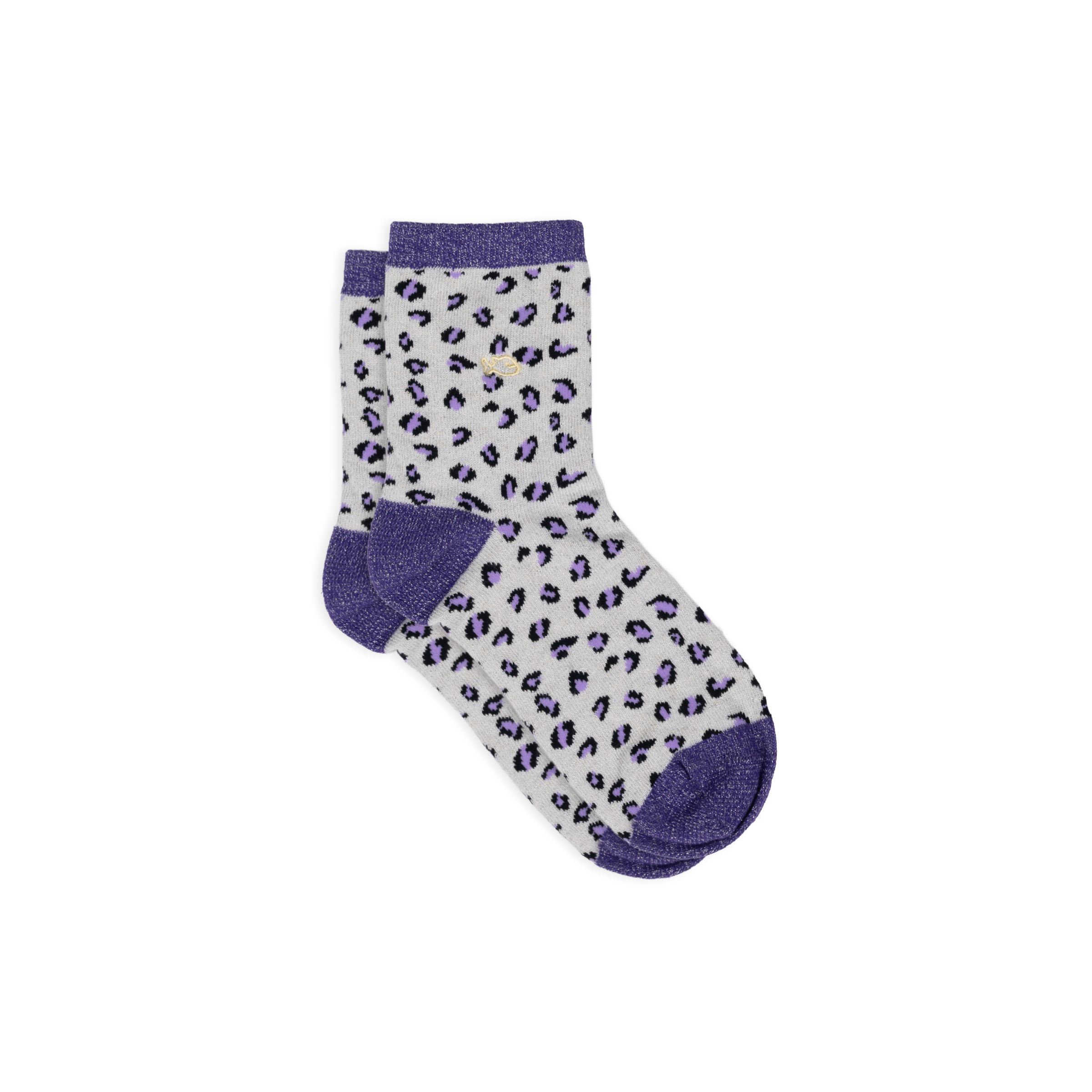 Chaussettes en coton peigné léopard BILLYBELT Beige