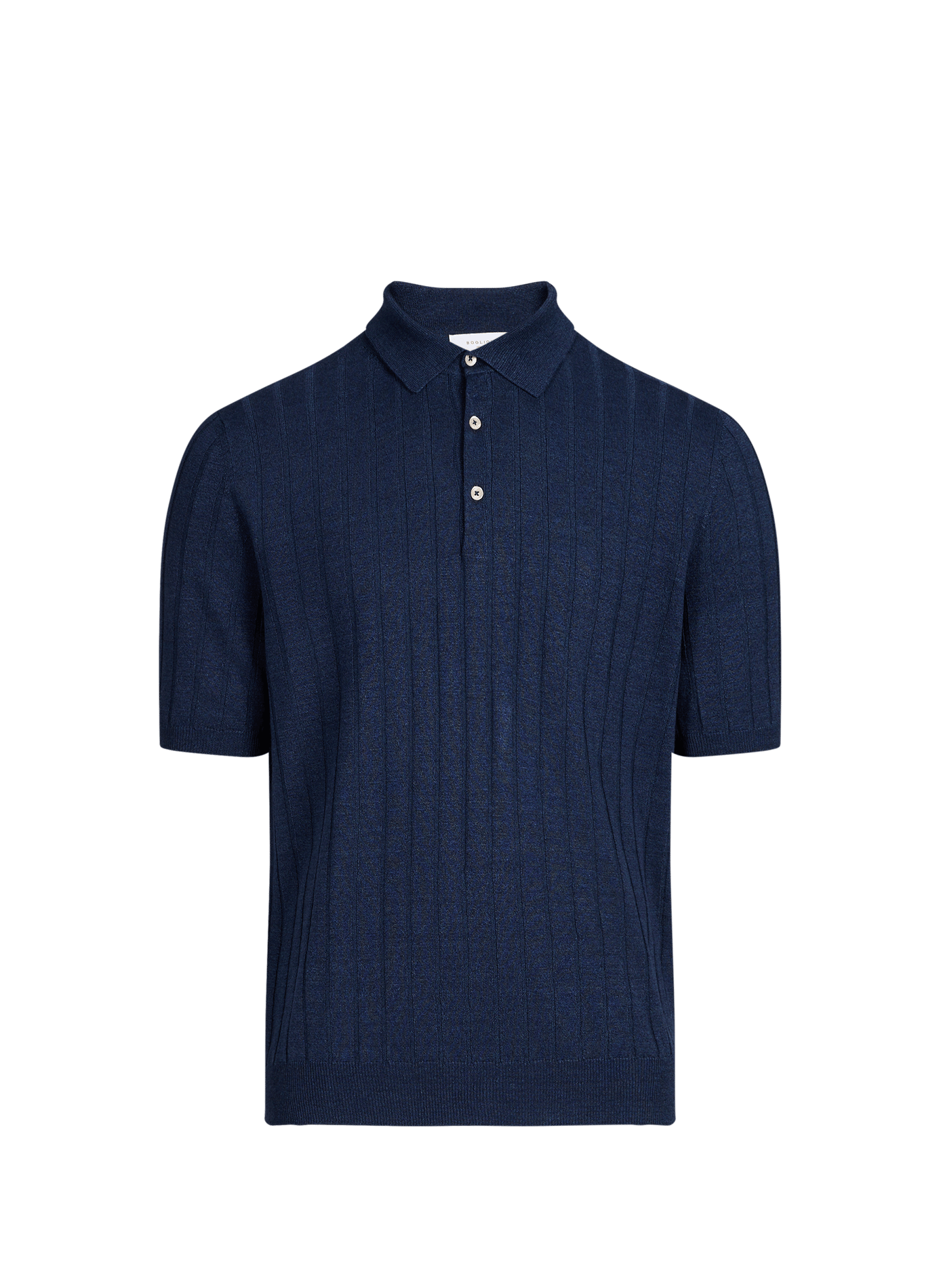 Polo en lin et coton BOGLIOLI Bleu