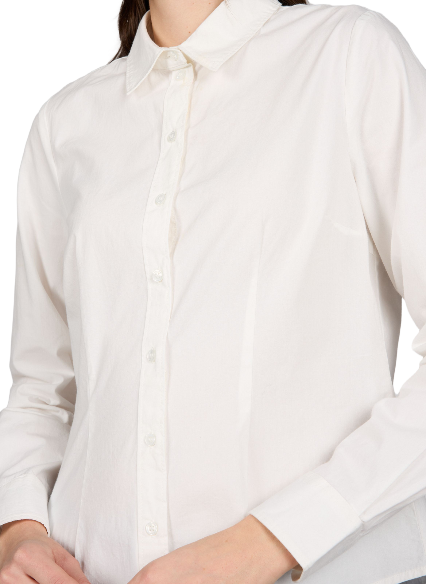 Chemise cintrée en coton mélangé VILA Blanc