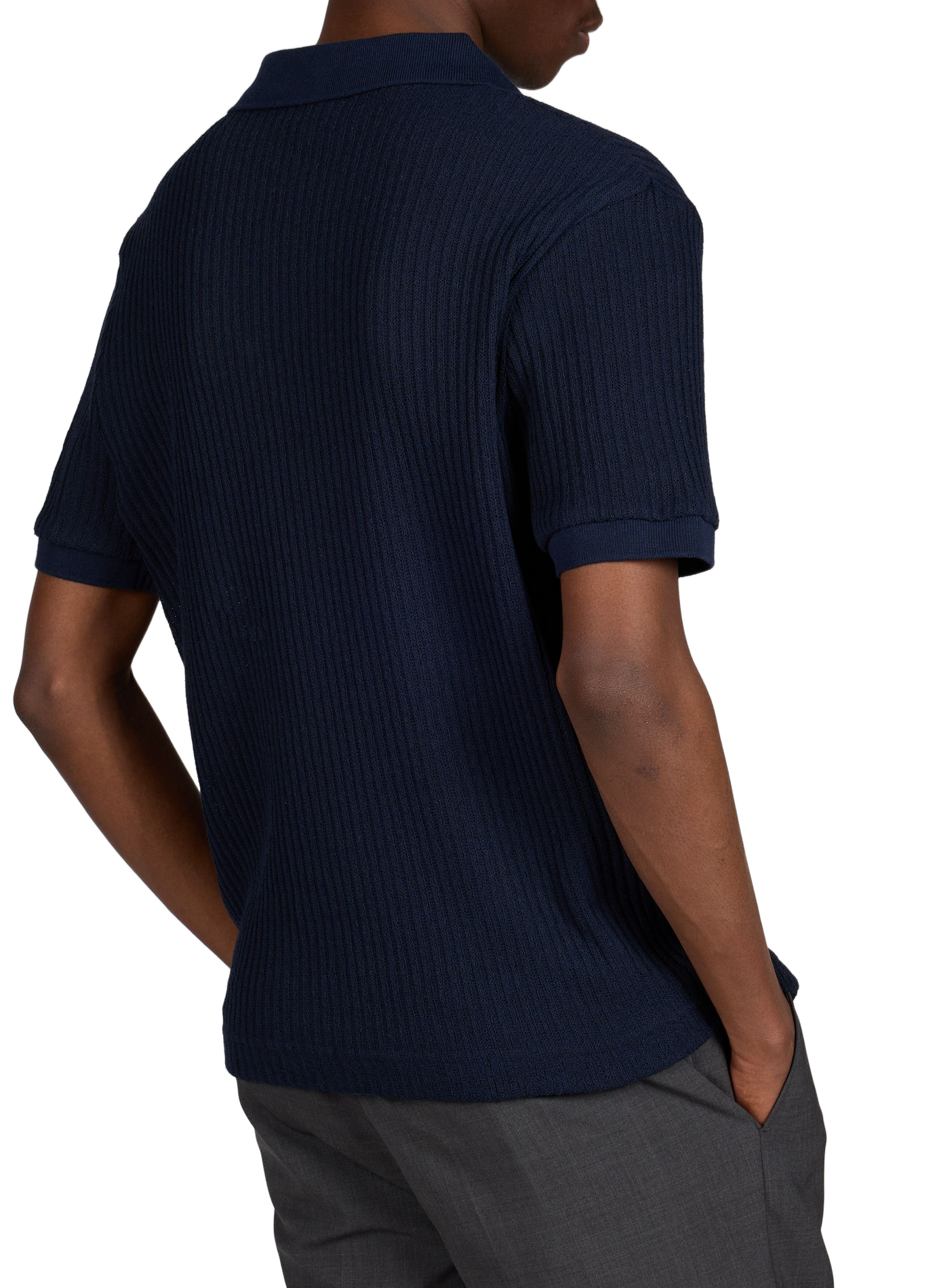 Polo manches courtes en coton AU PRINTEMPS PARIS Bleu