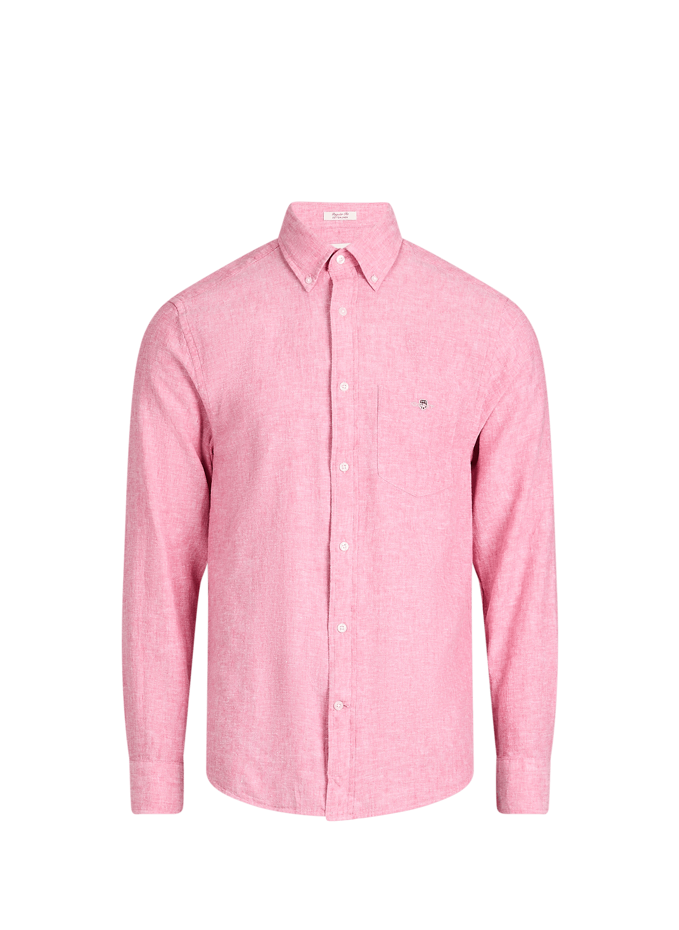 Chemise col américain en lin et coton GANT Rose